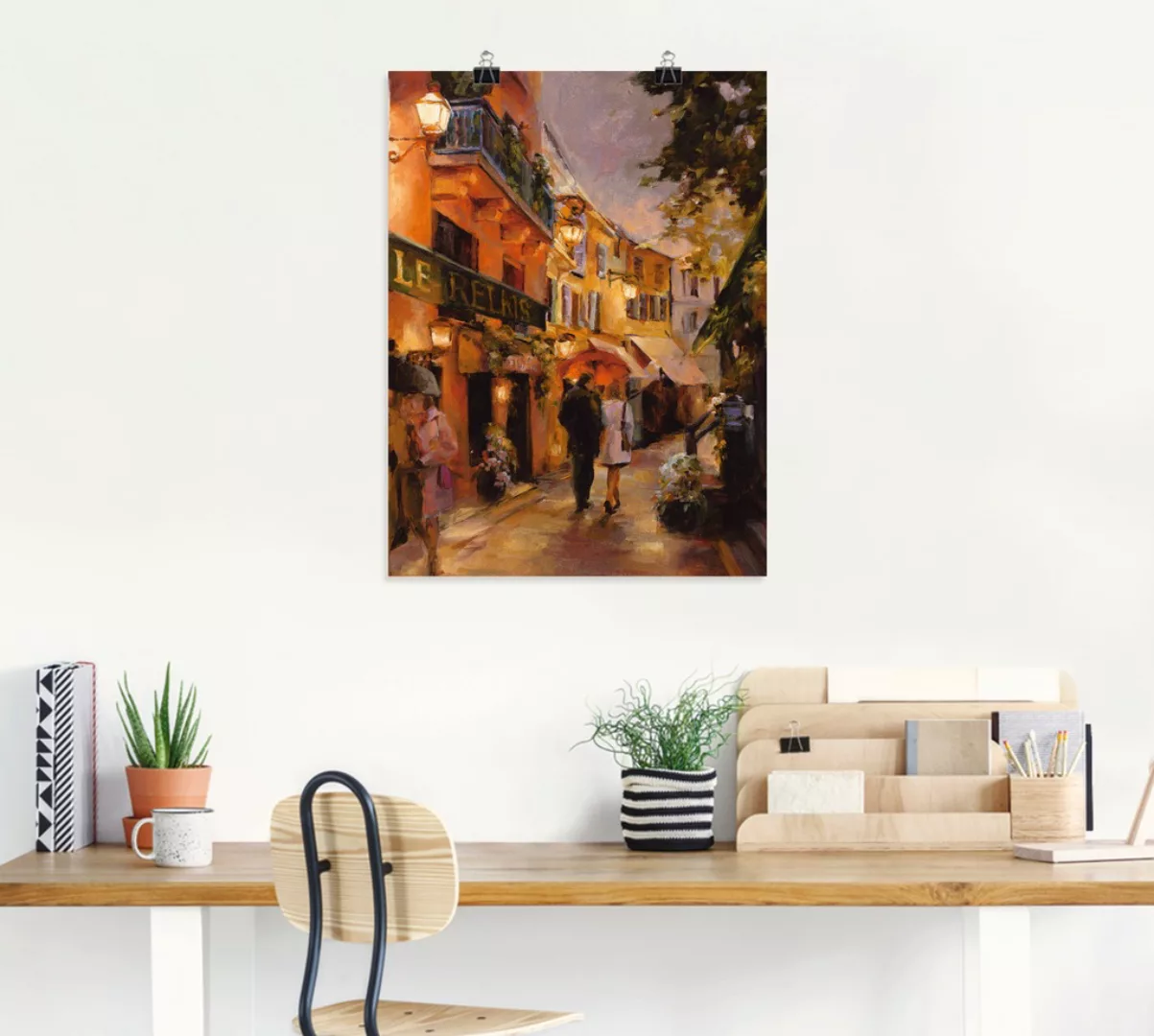 Artland Wandbild »Abend in Paris I«, Frankreich, (1 St.), als Leinwandbild, günstig online kaufen