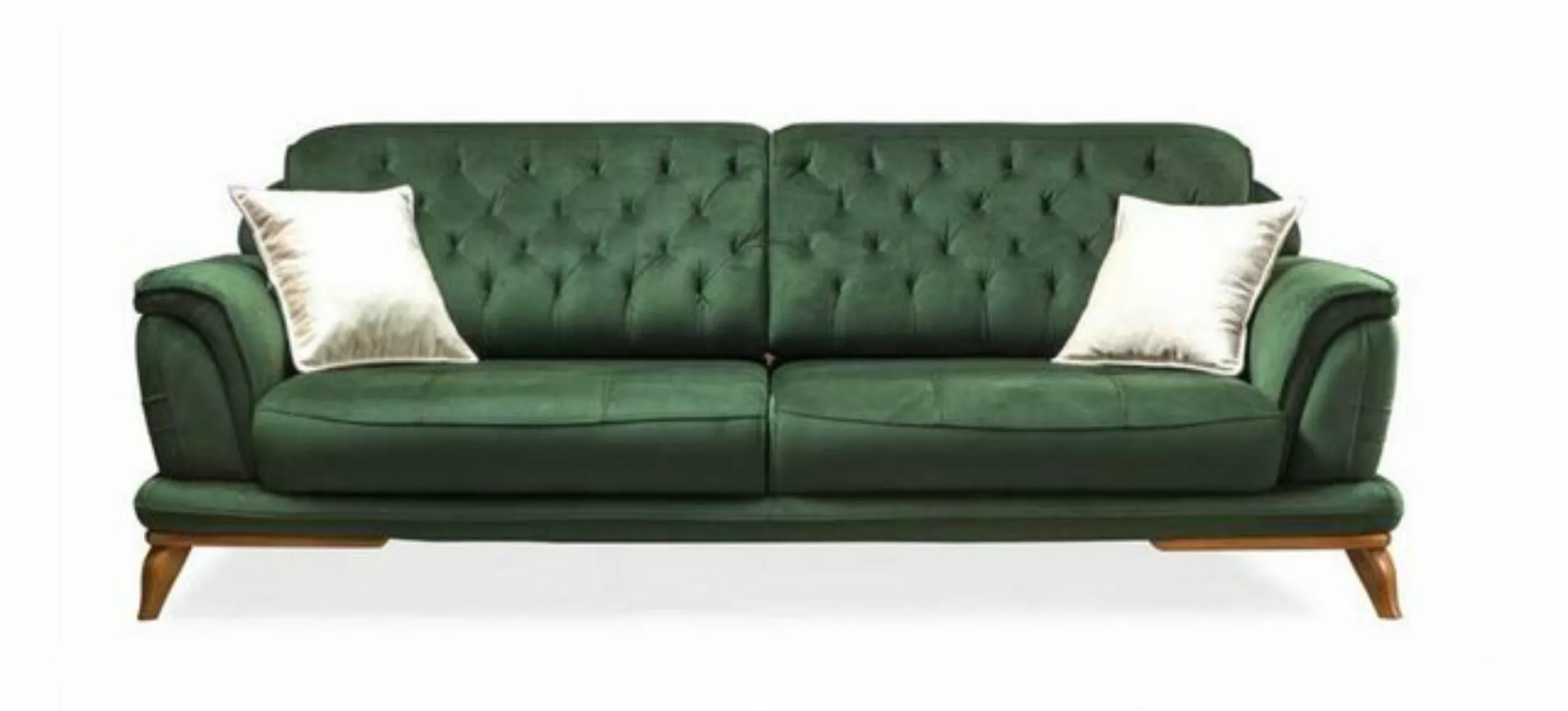 JVmoebel Sofa Chesterfield Garnitur Sofagarnitur 331 Sitz Sofa Sessel Texti günstig online kaufen