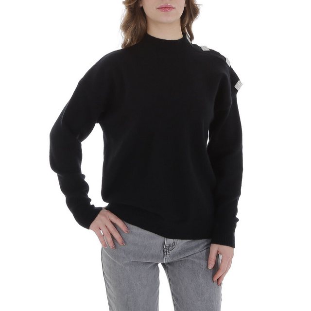 Ital-Design Strickpullover Damen Freizeit (88578868) Strass Stretch Strickp günstig online kaufen