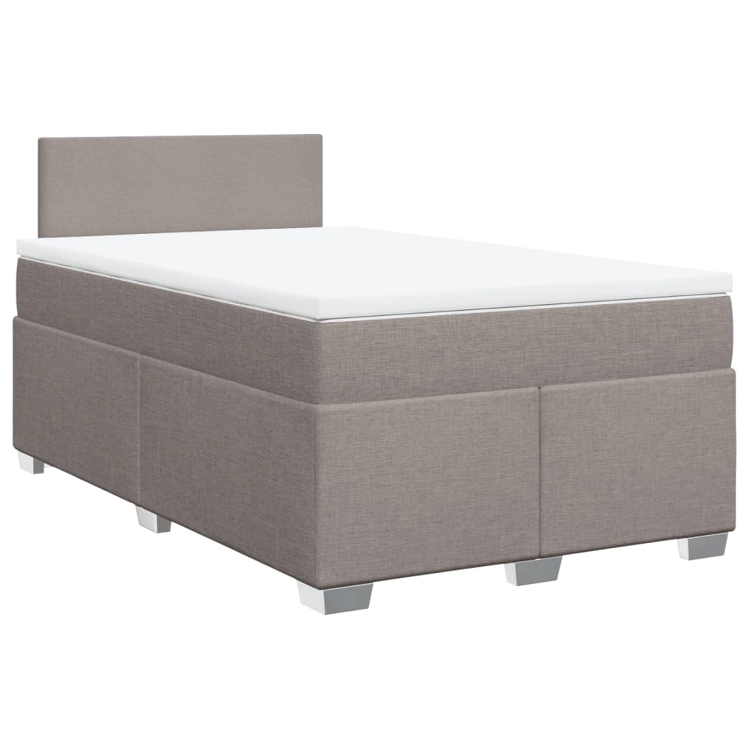 vidaXL Boxspringbett, Boxspringbett mit Matratze Taupe 120x200 cm Stoff günstig online kaufen