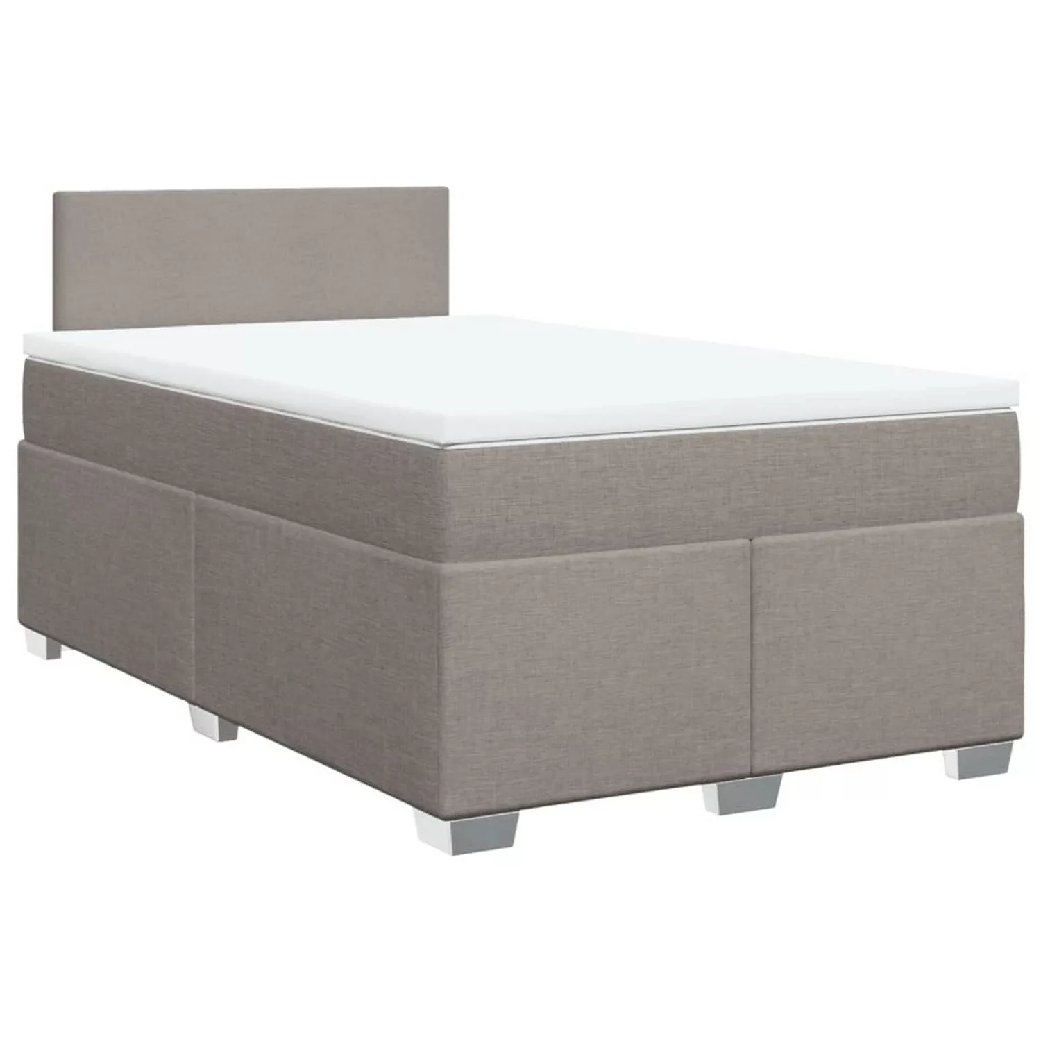 vidaXL Boxspringbett mit Matratze Taupe 120x200 cm Stoff2101587 günstig online kaufen