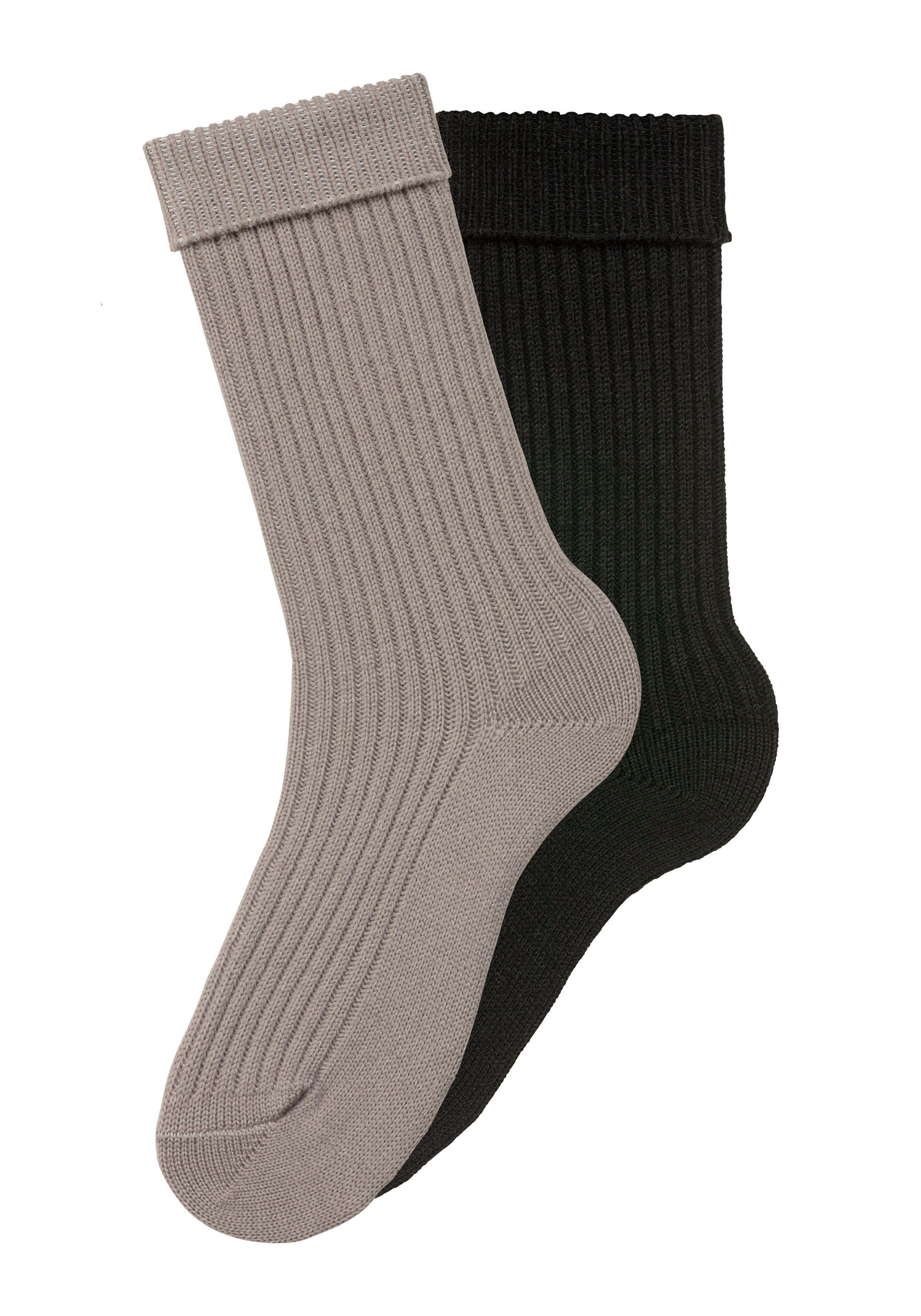 Lavana Socken, (Packung, 2 Paar), in modischem Rippstrick günstig online kaufen