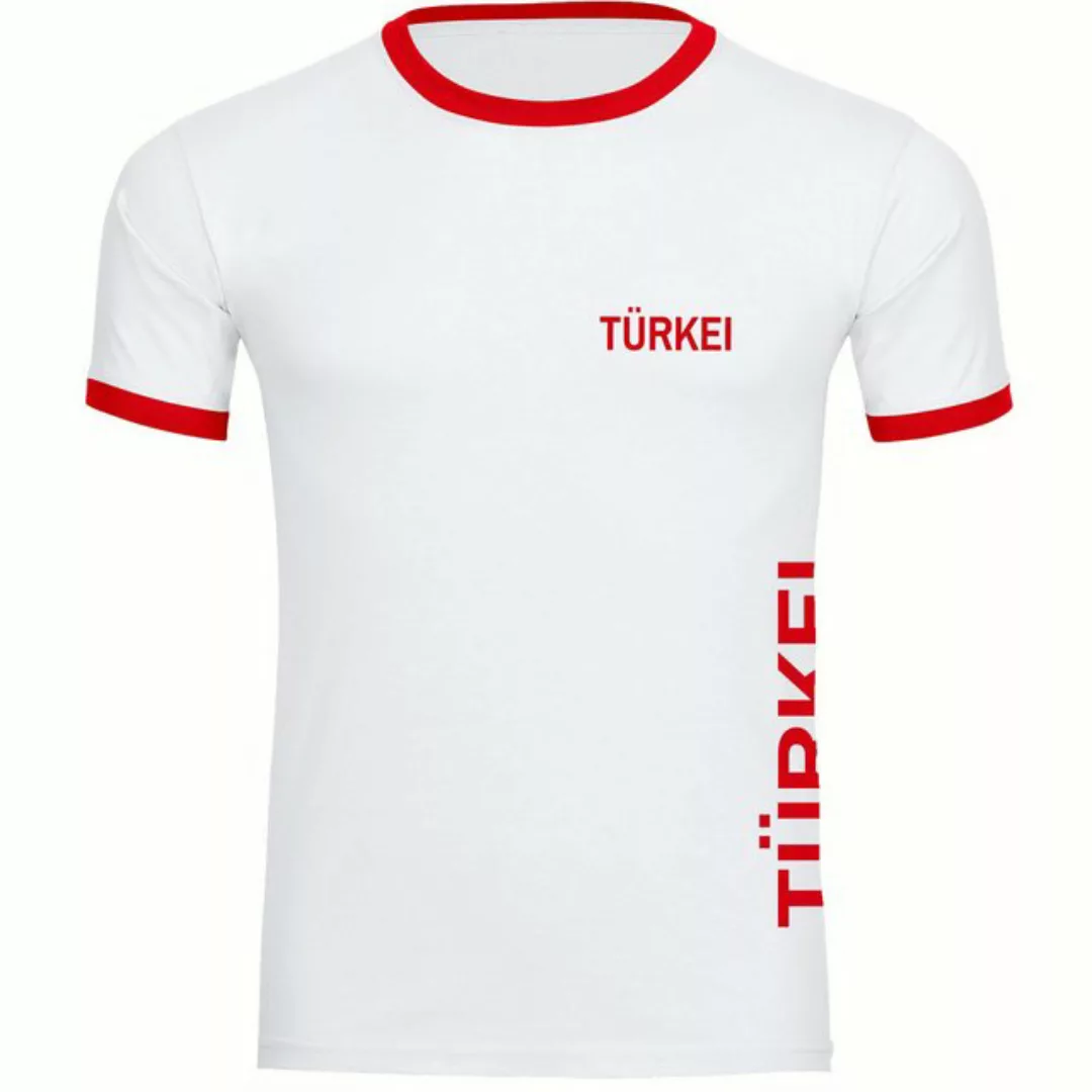 multifanshop T-Shirt Kontrast Türkei - Brust & Seite - Männer günstig online kaufen
