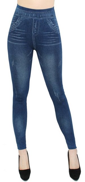 dy_mode Thermoleggings Thermo Leggings Damen Jeggings Gefüttert Jeans-Optik günstig online kaufen