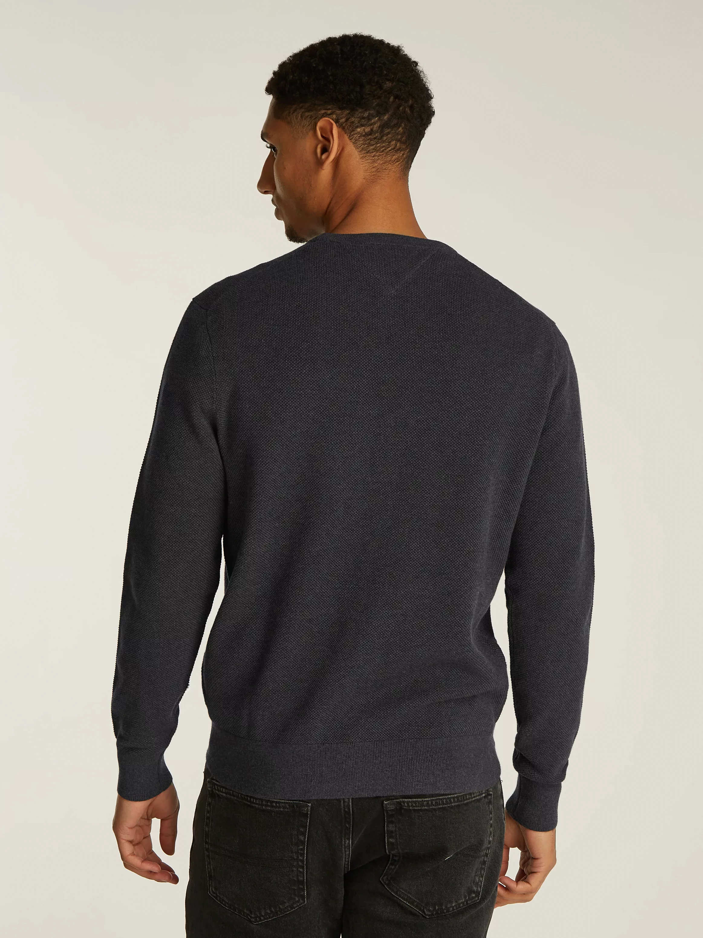 Tommy Hilfiger Rundhalspullover ESSENTIAL STRUCTURE CREW NECK mit feiner St günstig online kaufen