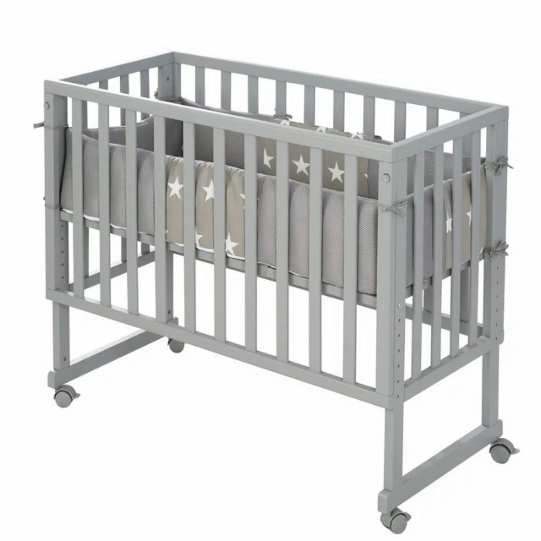 roba® Stubenbett »Safe Asleep® 2in1, taupe, Little Stars«, mit 4 Rollen, Ma günstig online kaufen