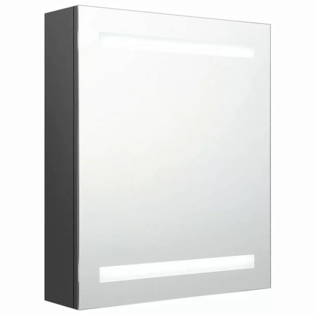 vidaXL Badezimmerspiegelschrank LED-Bad-Spiegelschrank Grau 50x14x60 cm (1- günstig online kaufen