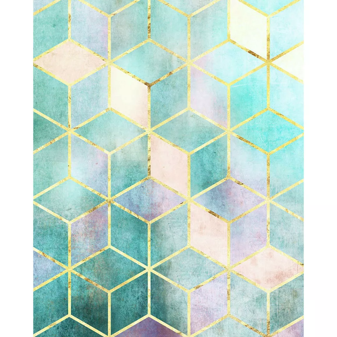 Komar Wandbild Mosaik Verde Abstrakt B/L: ca. 40x50 cm günstig online kaufen
