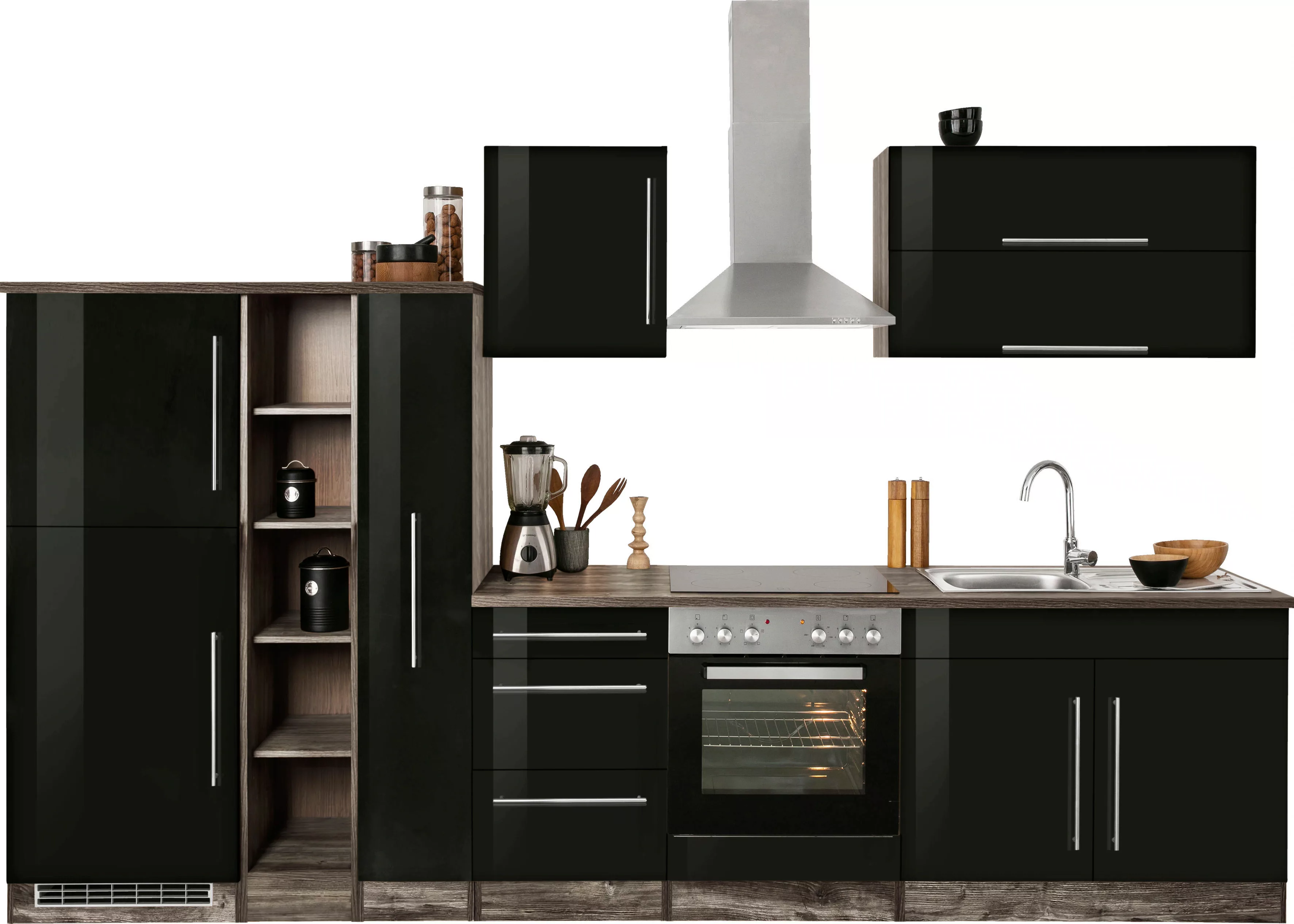 KOCHSTATION Küchenzeile "KS-Samos", mit E-Geräten, Breite 330 cm günstig online kaufen