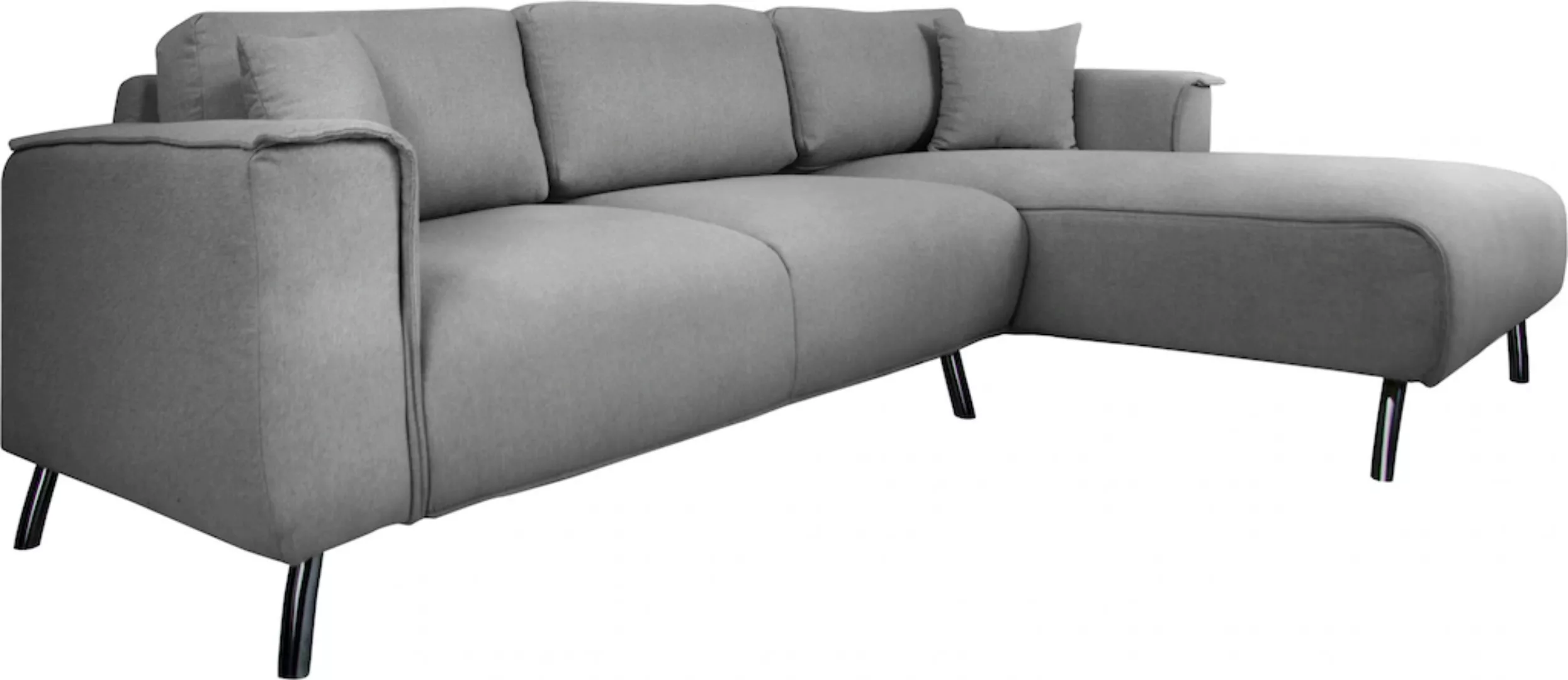 INOSIGN Ecksofa "Malaga L-Form", Deckenoptik auf Recamiere und Armlehne günstig online kaufen