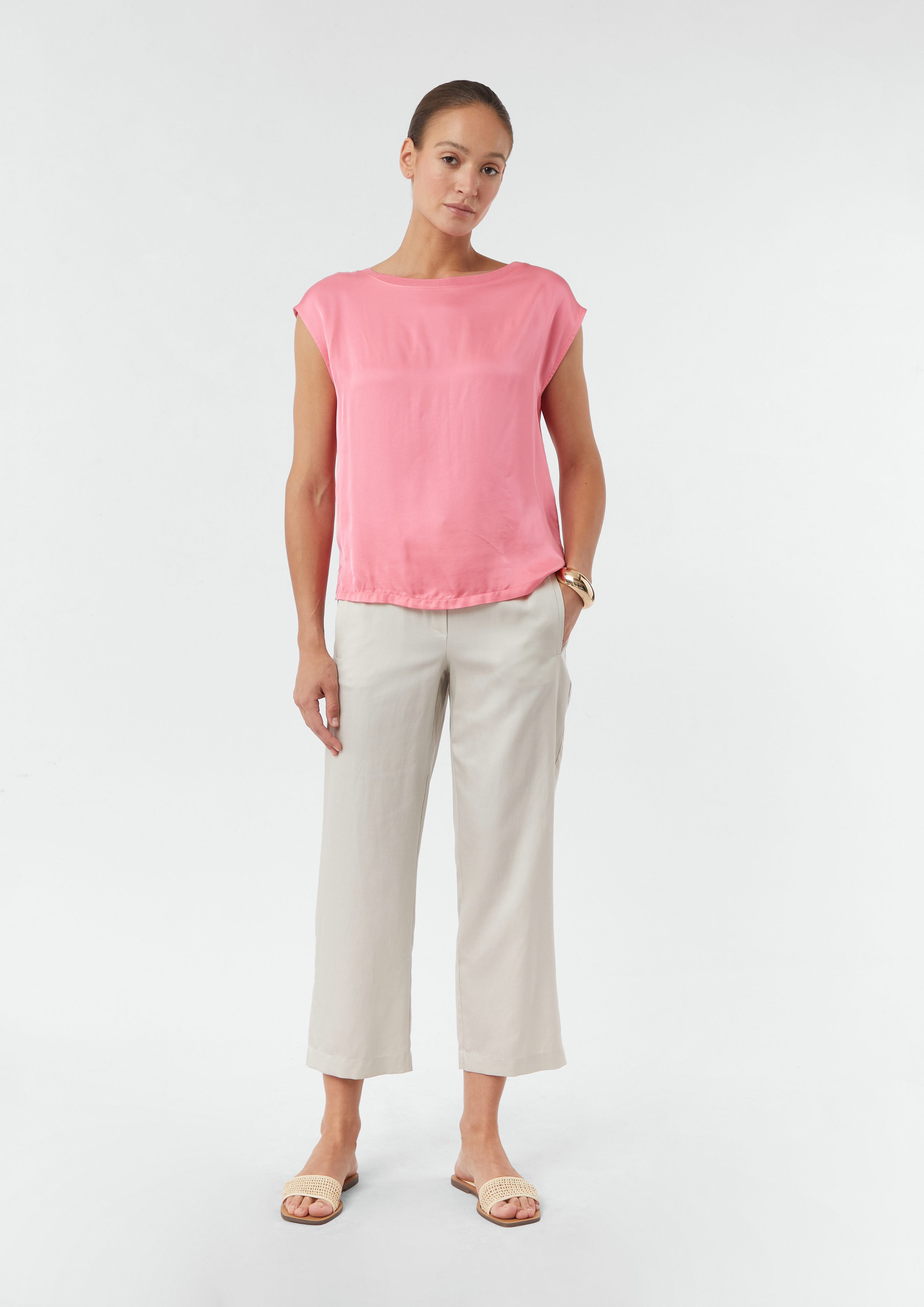 Comma Shirttop Shirt im Fabricmix mit günstig online kaufen