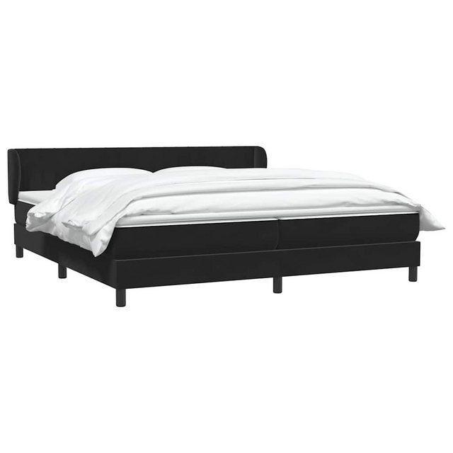 vidaXL Bett Boxspringbett mit Matratzen Schwarz 200x210 cm Samt günstig online kaufen