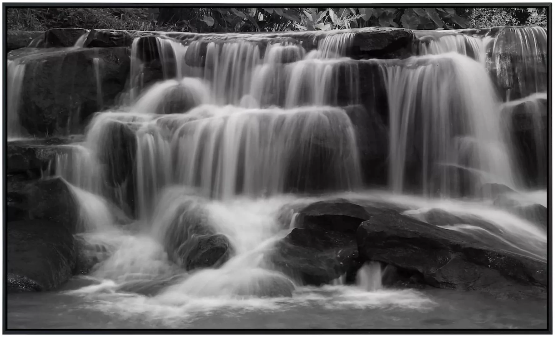 Papermoon Infrarotheizung »Wasserfall Schwarz & Weiß«, sehr angenehme Strah günstig online kaufen