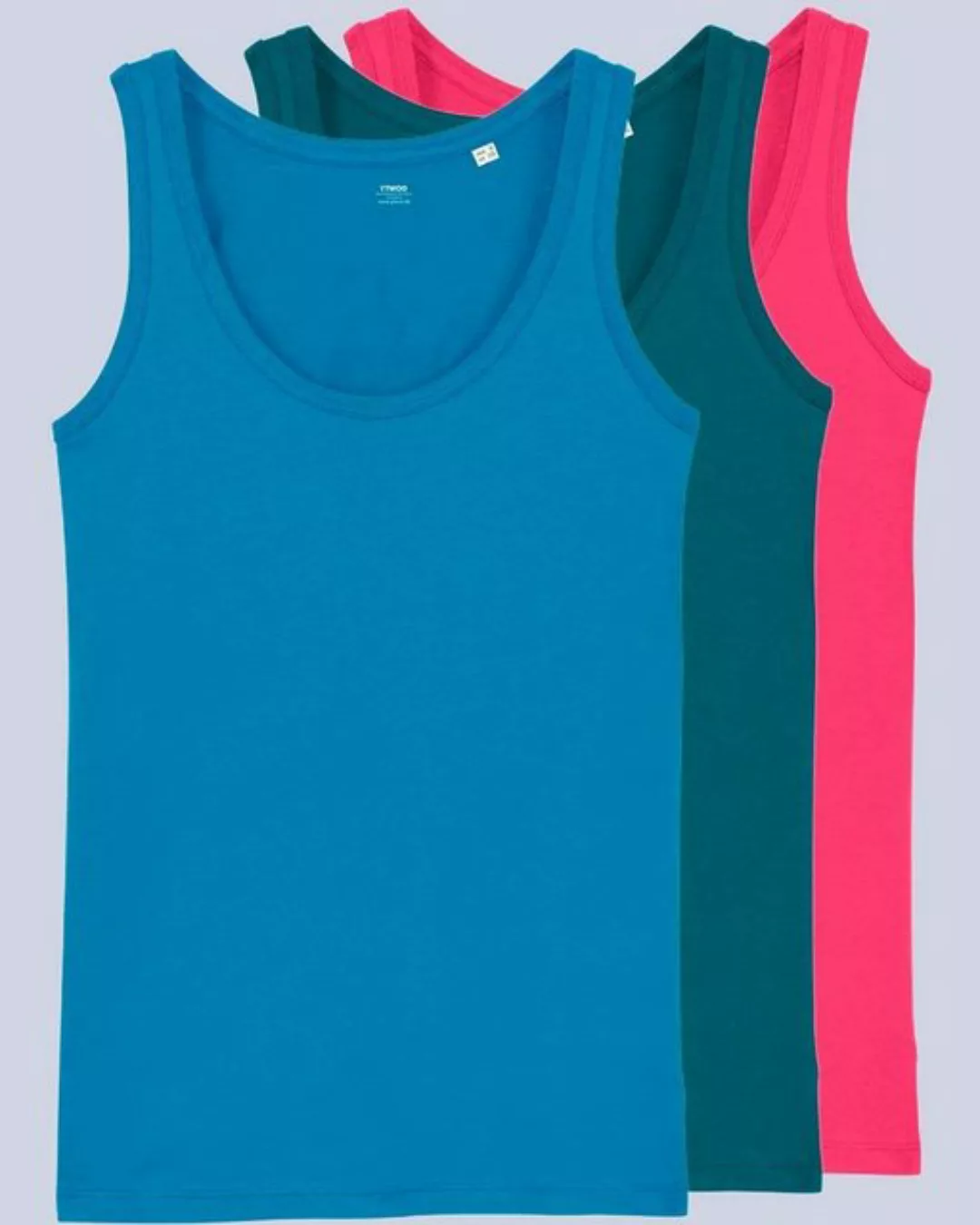 YTWOO Tanktop 3er Pack Tops, Damen, Bio Baumwolle, Farbkombinationen (Spar- günstig online kaufen