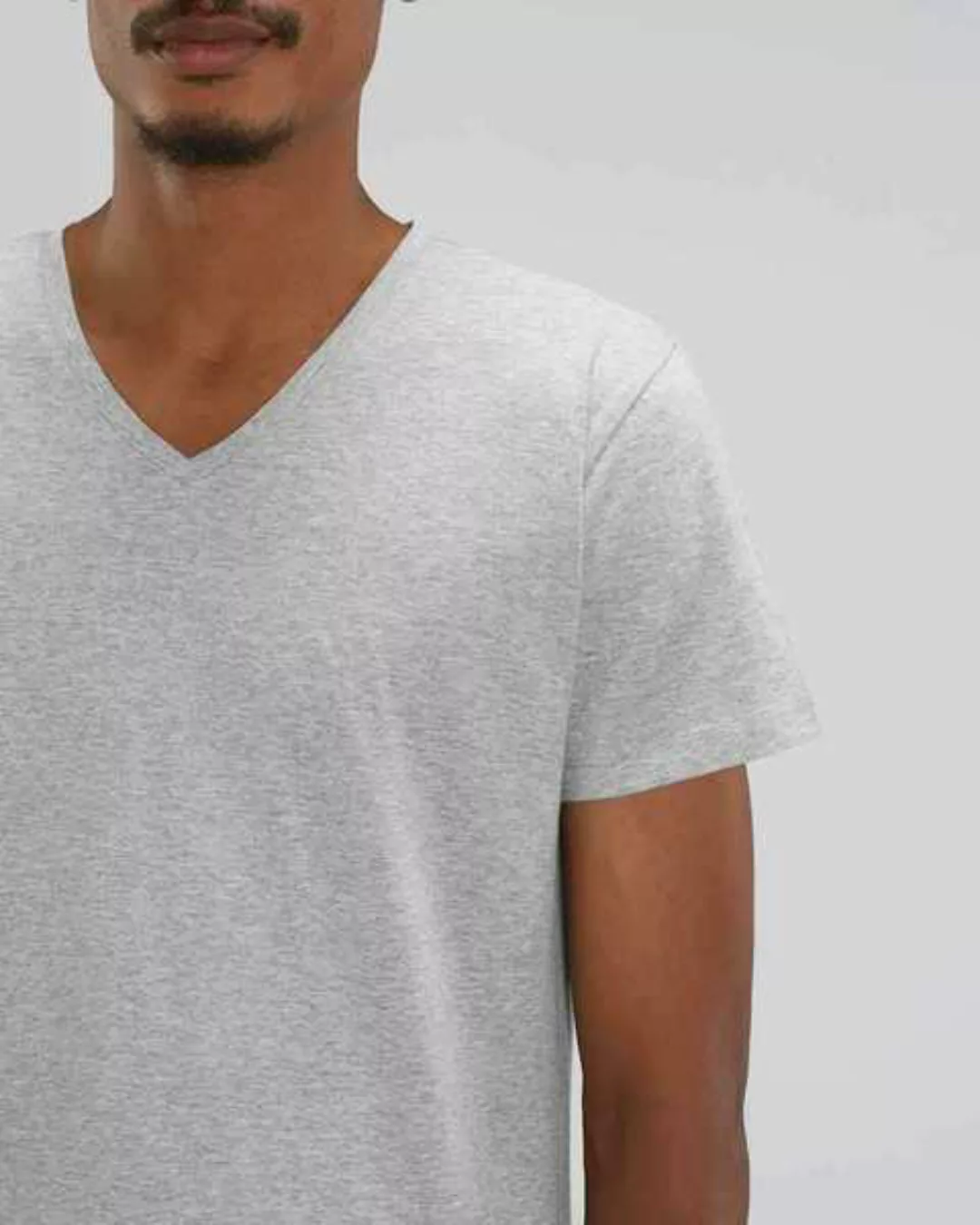 Männer Bio T-shirt Mit V-ausschnitt, Versch. Farben Meliert günstig online kaufen