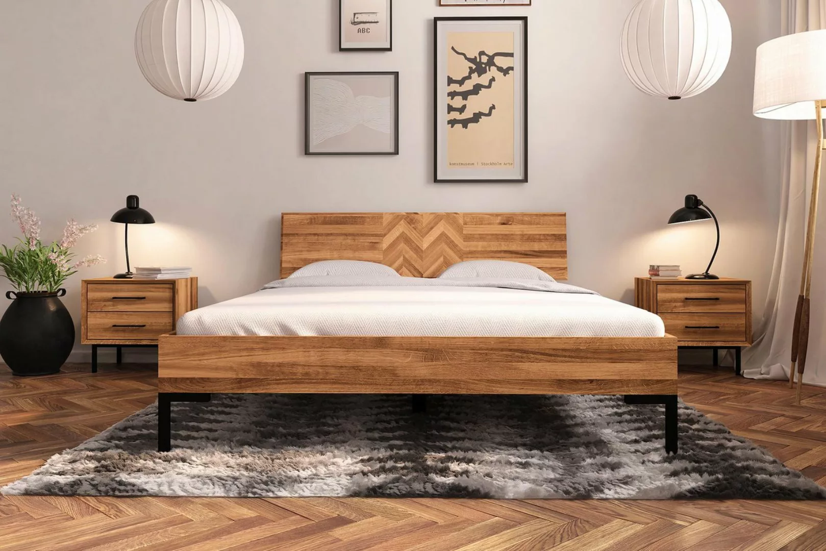 Carpe Sonno Massivholzbett Holzbett Massivholzbett Bettrahmen Bettgestell E günstig online kaufen