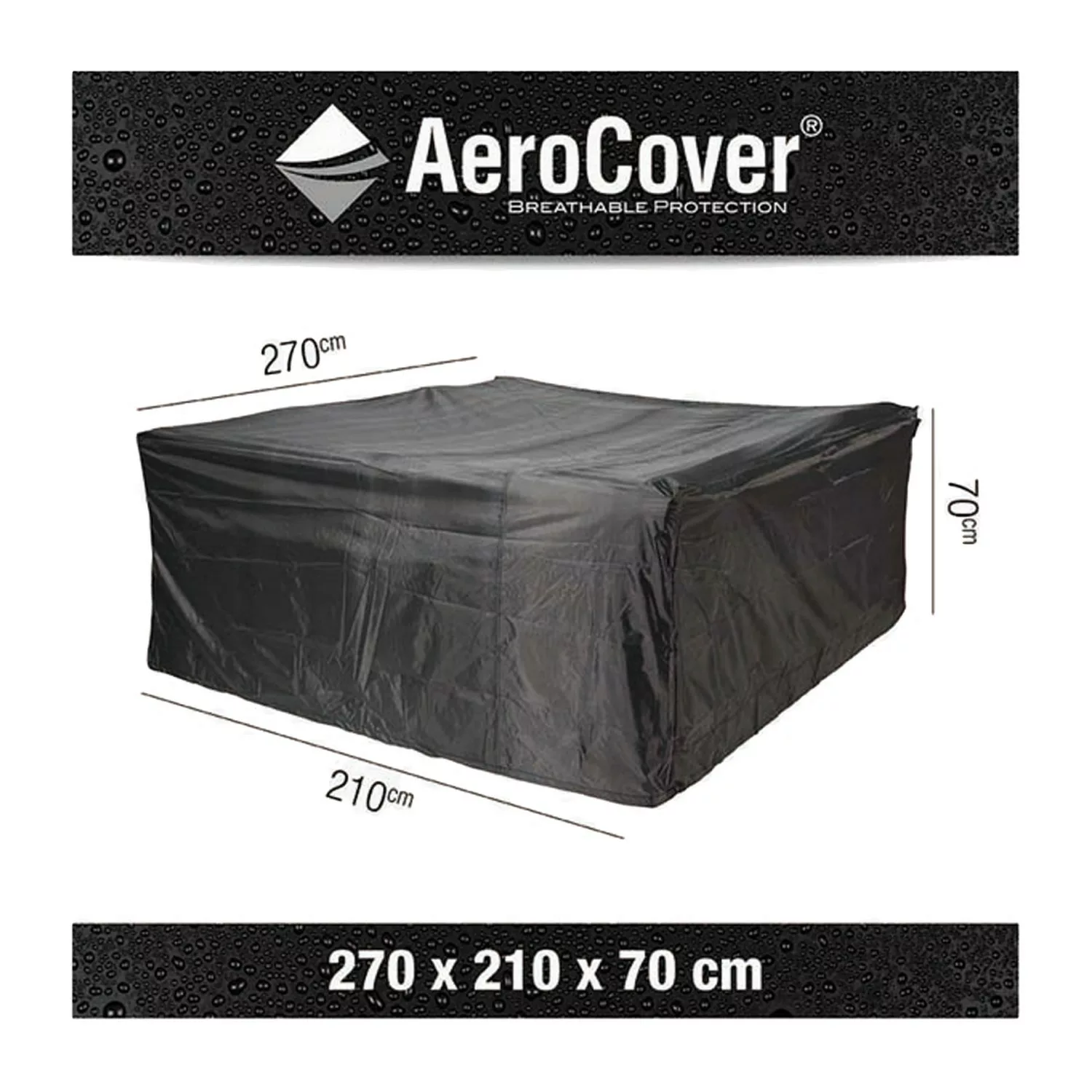 Aerocover Schutzhülle für Lounge-Sets 70 cm x 210 cm x 270 cm Anthrazit günstig online kaufen