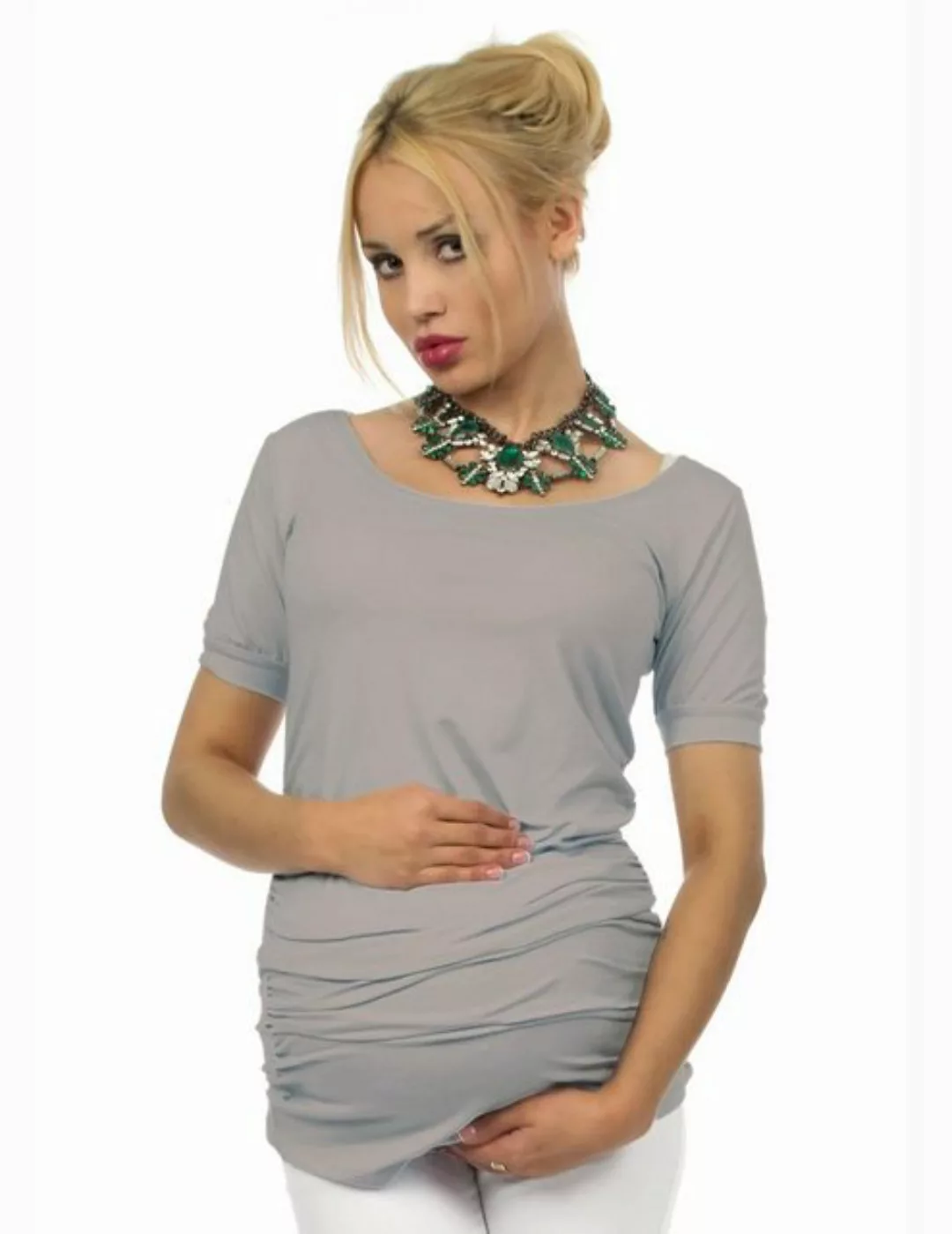 YESET Umstandsshirt Umstand Shirt kurzarm T-Shirt Bluse Tunika Top Bauch St günstig online kaufen