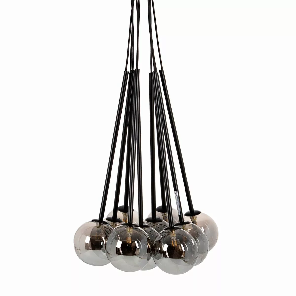 Deckenlampe 91 X 60 X 155 Cm Kristall Schwarz Metall Moderne günstig online kaufen