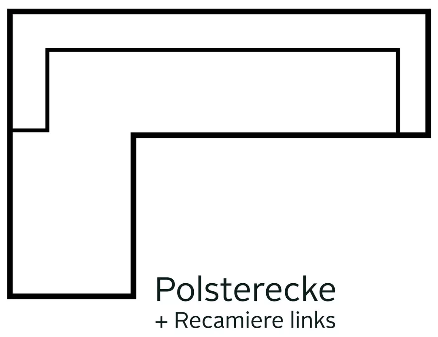 INOSIGN Ecksofa "Vale L-Form", incl. Couchtisch, Steppung im Sitzbereich, F günstig online kaufen