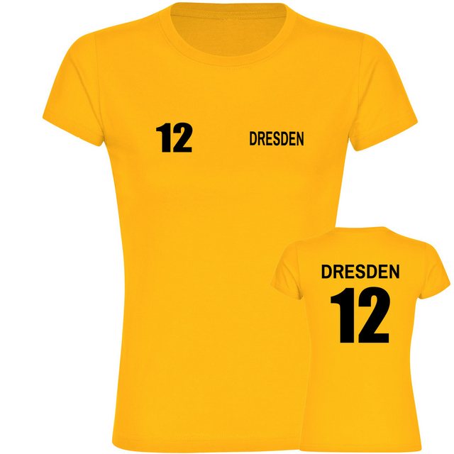 multifanshop T-Shirt Damen Dresden - Trikot Nummer 12 - Frauen günstig online kaufen