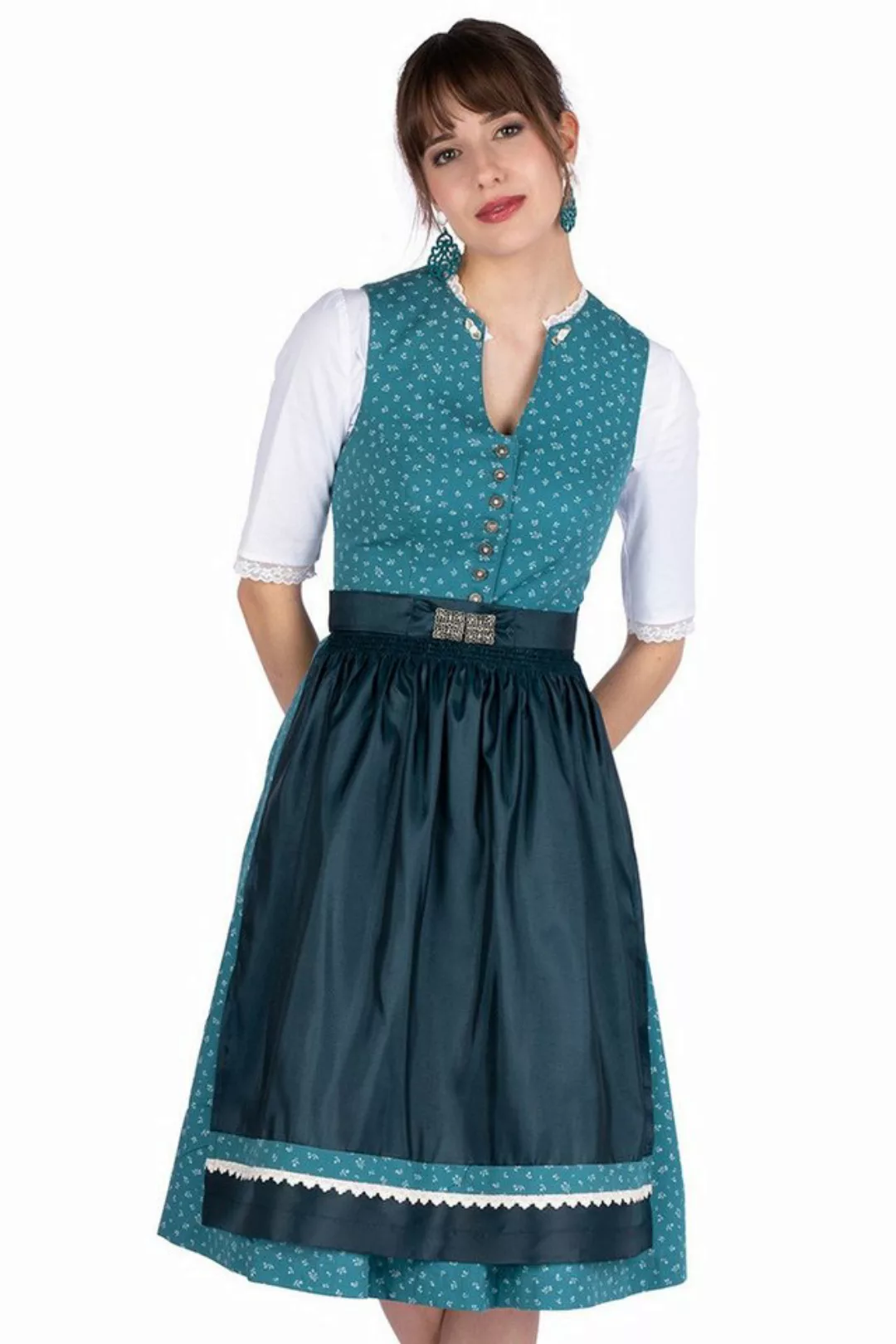 MarJo Dirndl Midi Dirndl 2tlg. - FRANKA - petrol/dark green blue günstig online kaufen