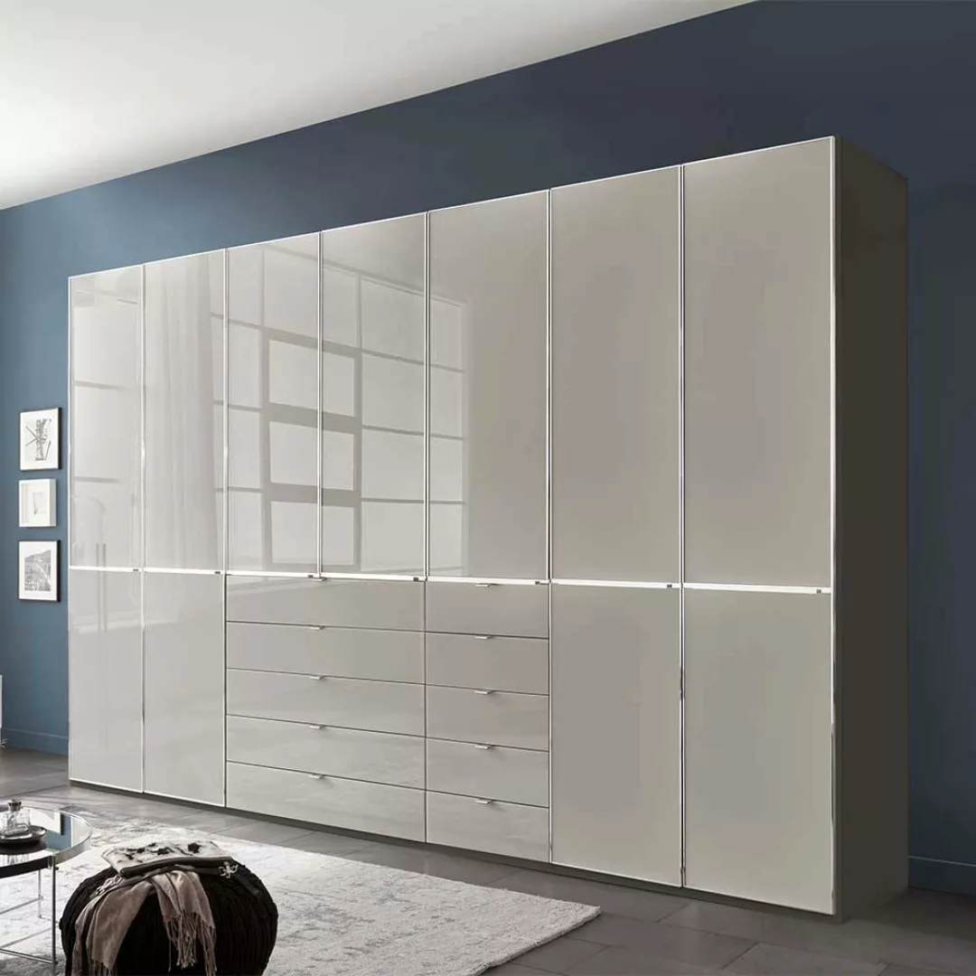 Drehtürschrank XXL Kleiderschrank 236 cm hoch mit zehn Schubladen günstig online kaufen