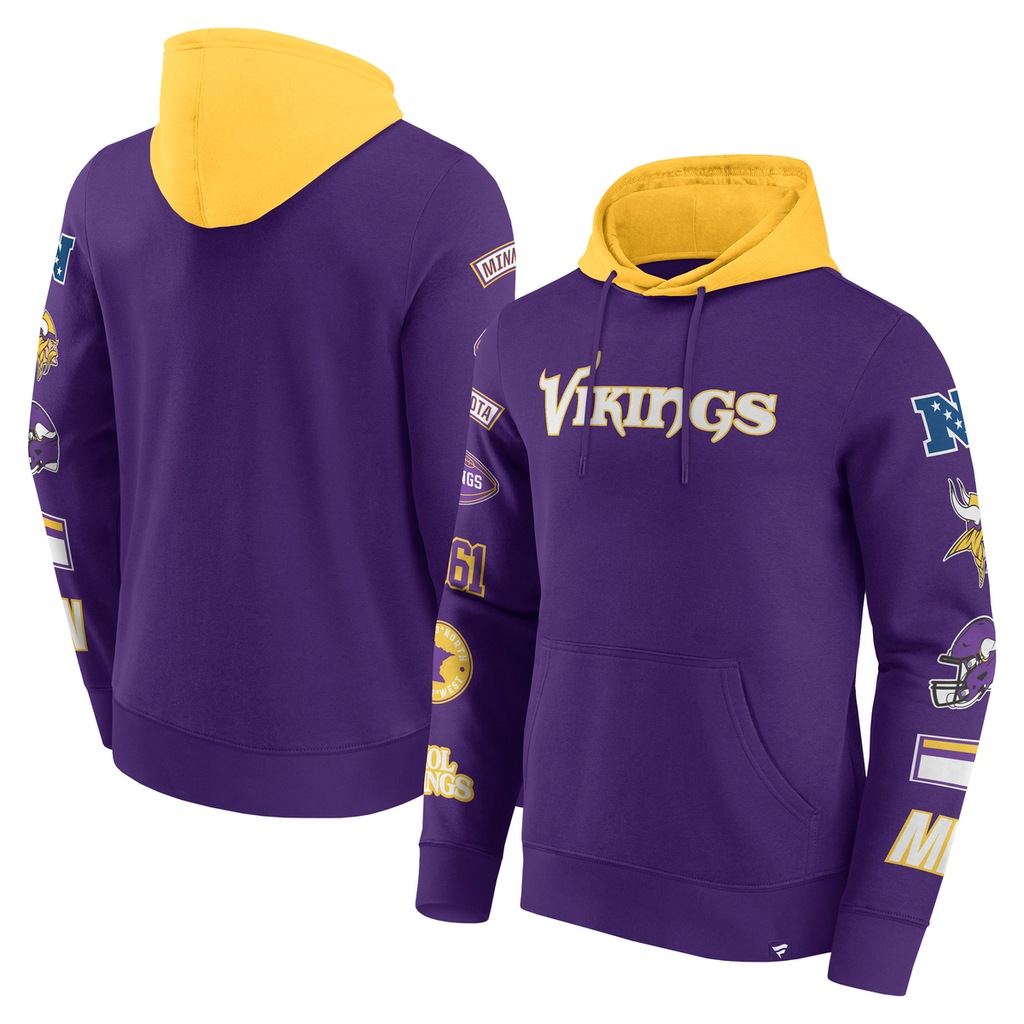 Fanatics Kapuzenpullover "Fanatics Hoodie Minnesota Vikings Patched Out Fle günstig online kaufen