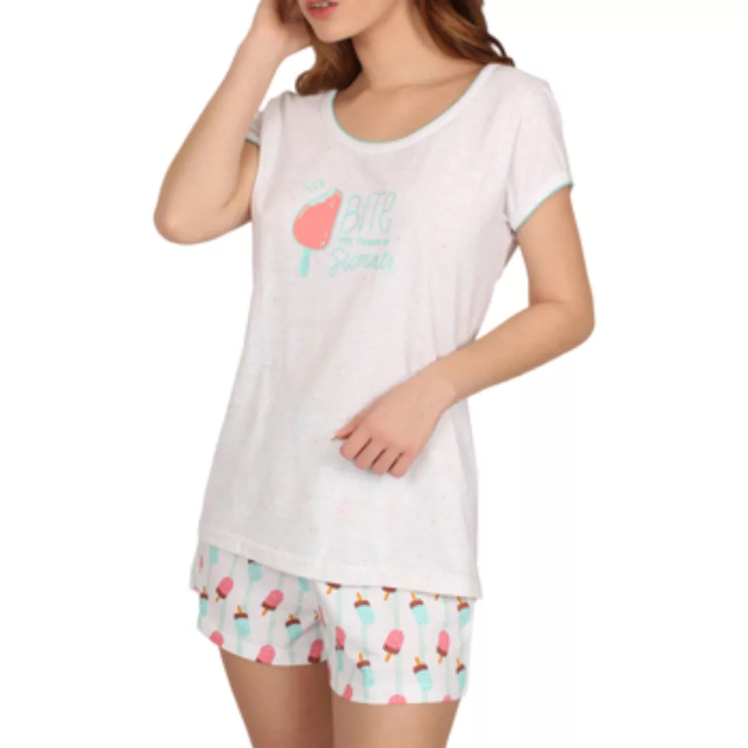 Admas  Pyjamas/ Nachthemden Pyjama Shorts T-Shirt Summer Bites weiß günstig online kaufen