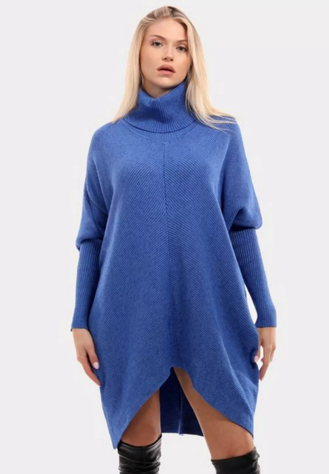 YC Fashion & Style Longpullover Strickpullover asymmetrisch Plus Size mit R günstig online kaufen