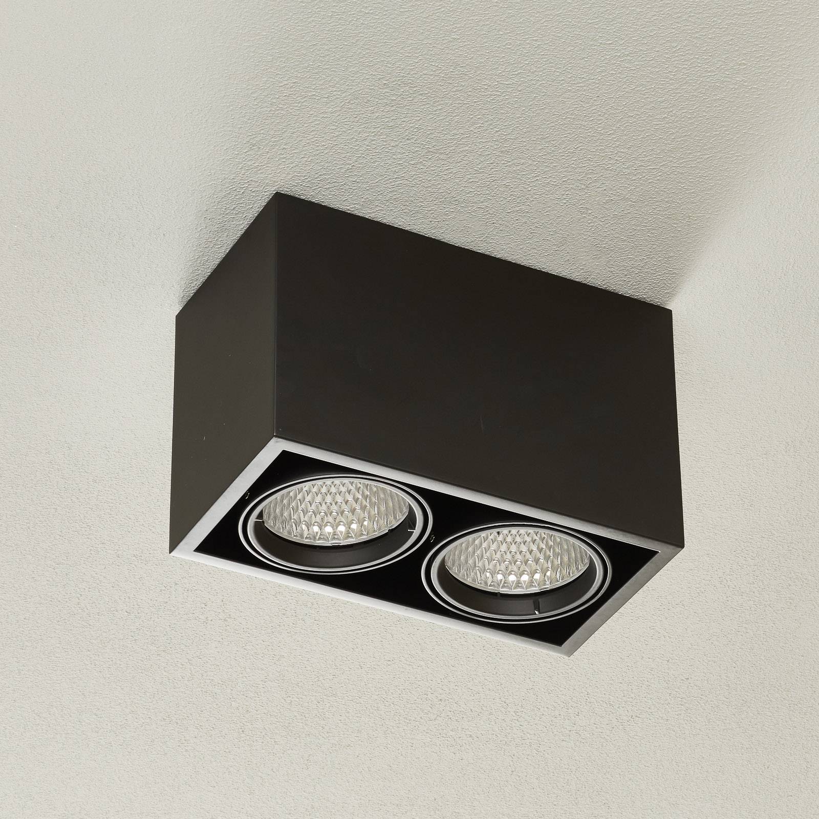 Arcchio Cirdan LED-Deckenlampe, 2-flammig, schwarz günstig online kaufen