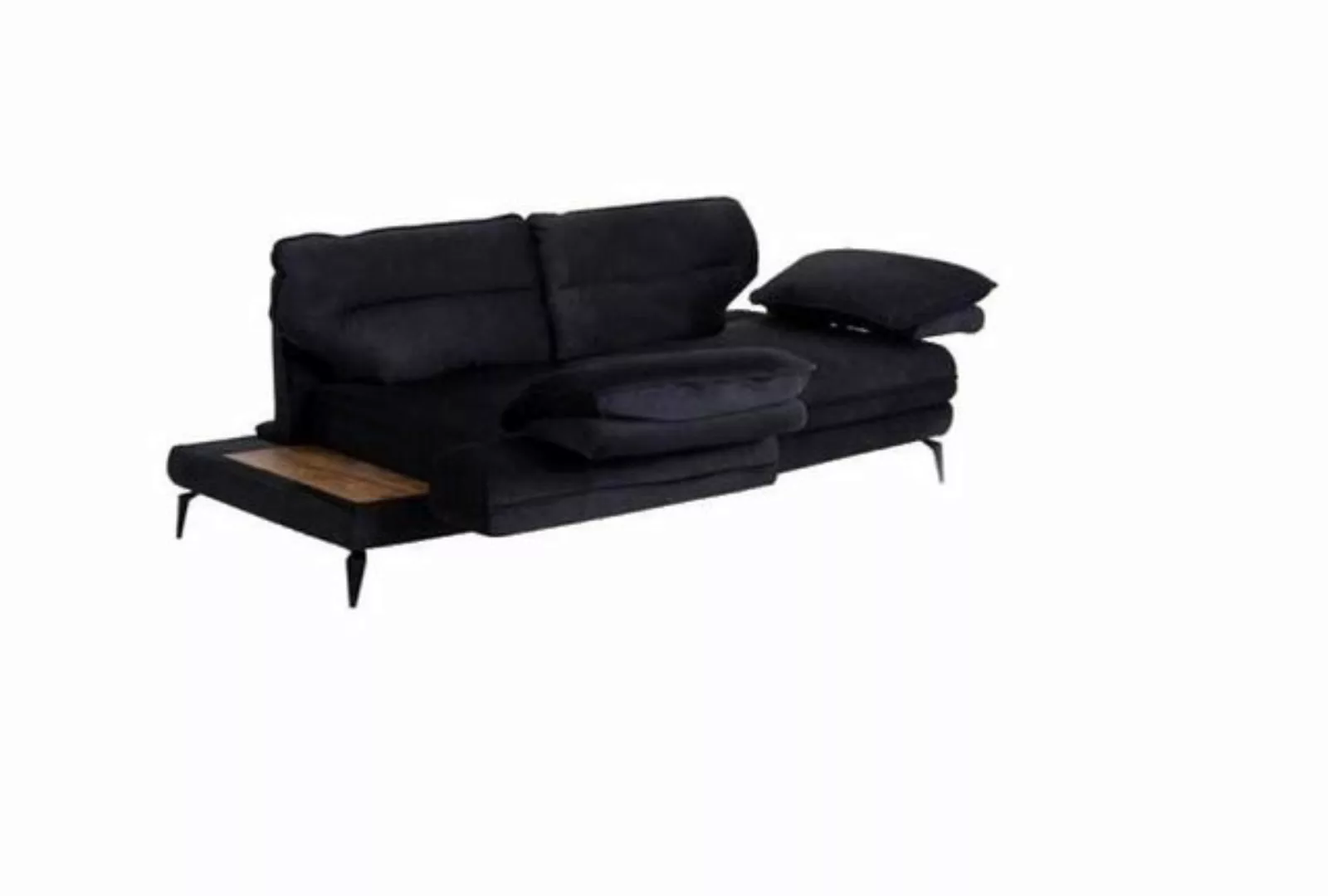 JVmoebel Sofa Multifunktion Couch Samt Schwarz Dreisitzer Couchen Design, M günstig online kaufen