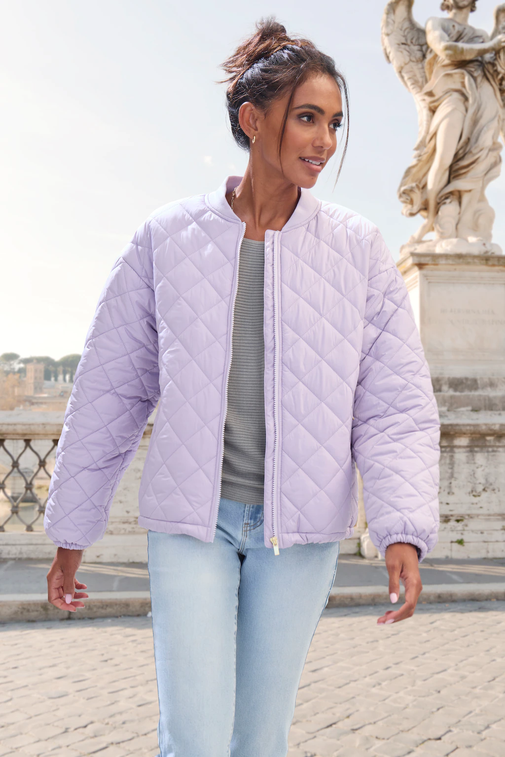 French Connection Steppjacke, mit geripptem Stehkragen günstig online kaufen