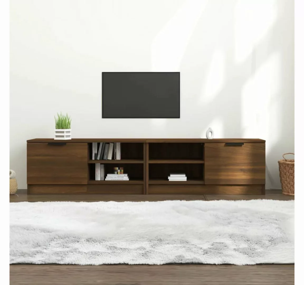 furnicato TV-Schrank TV-Schränke 2Stk. Braun Eichen-Optik 80x35x36,5cm Holz günstig online kaufen