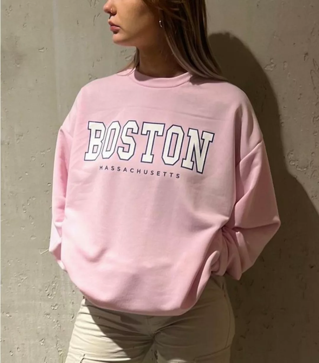 Worldclassca Sweatshirt Worldclassca Oversized Sweatshirt College BOSTON Sw günstig online kaufen