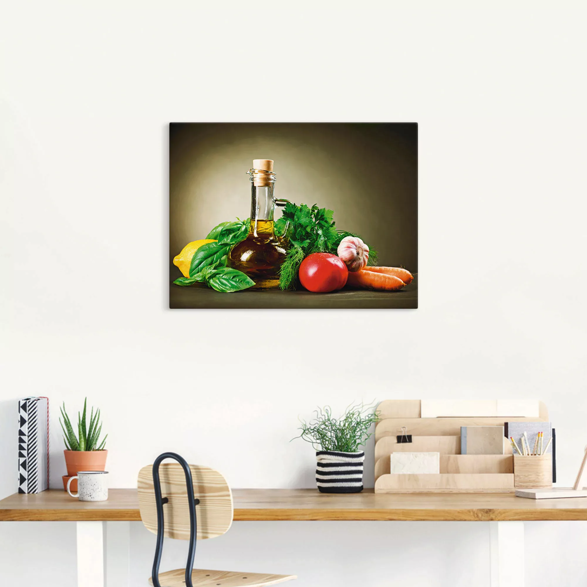 Artland Wandbild "Gesundes Gemüse und Gewürze", Lebensmittel, (1 St.), als günstig online kaufen