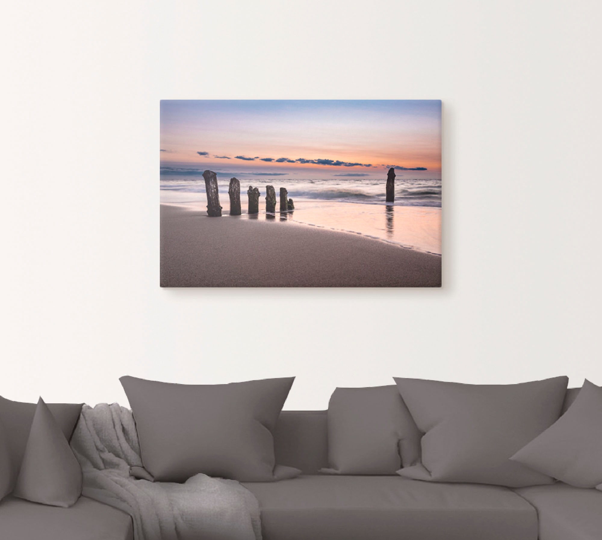 Artland Wandbild "Buhne an der Küste der Ostsee", Strand, (1 St.), als Alub günstig online kaufen