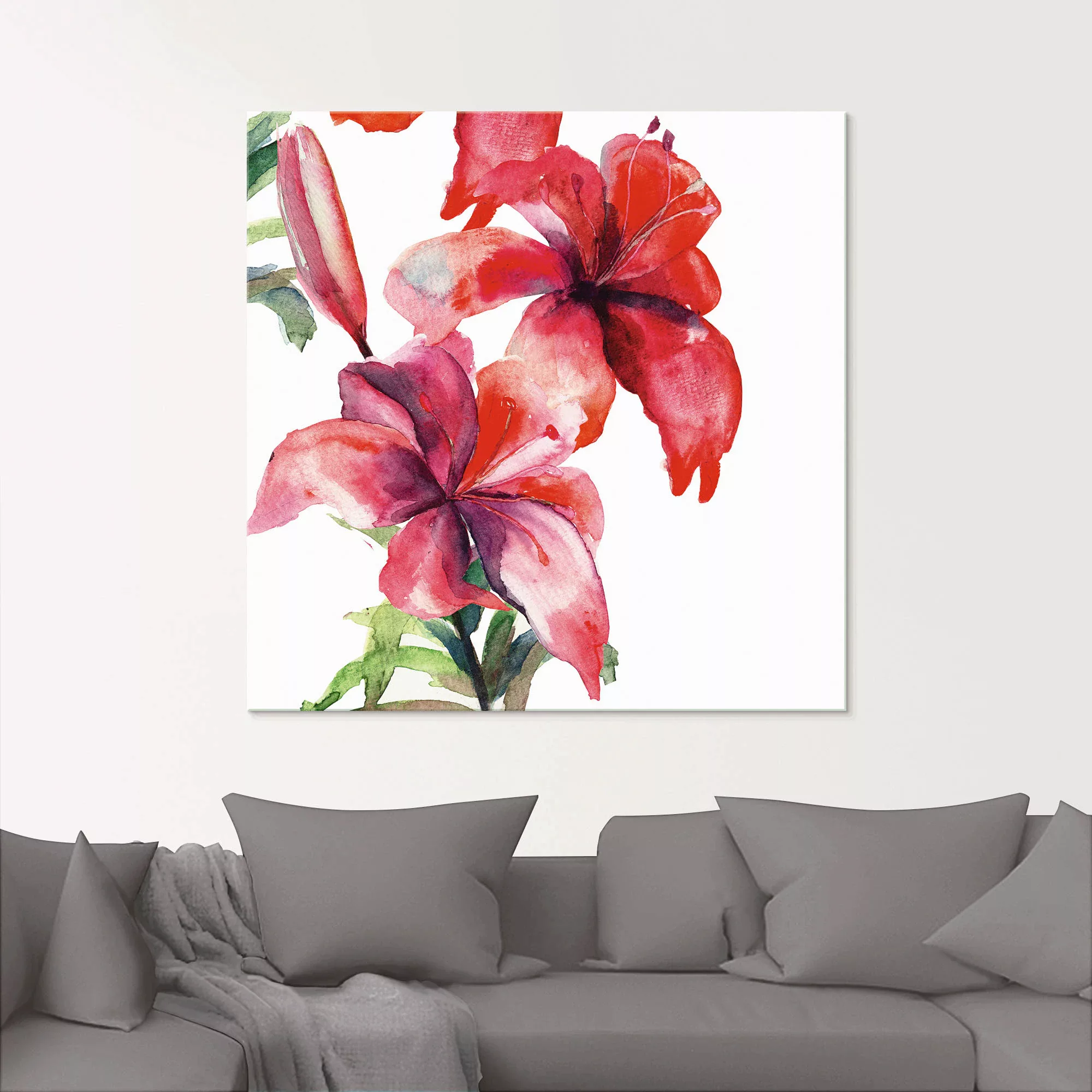 Artland Glasbild "Lilien", Blumen, (1 St.), in verschiedenen Größen günstig online kaufen