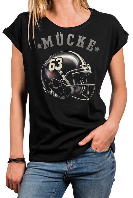 MAKAYA Print-Shirt American Football Trikot Damen Oberteile mit Aufdruck Mü günstig online kaufen