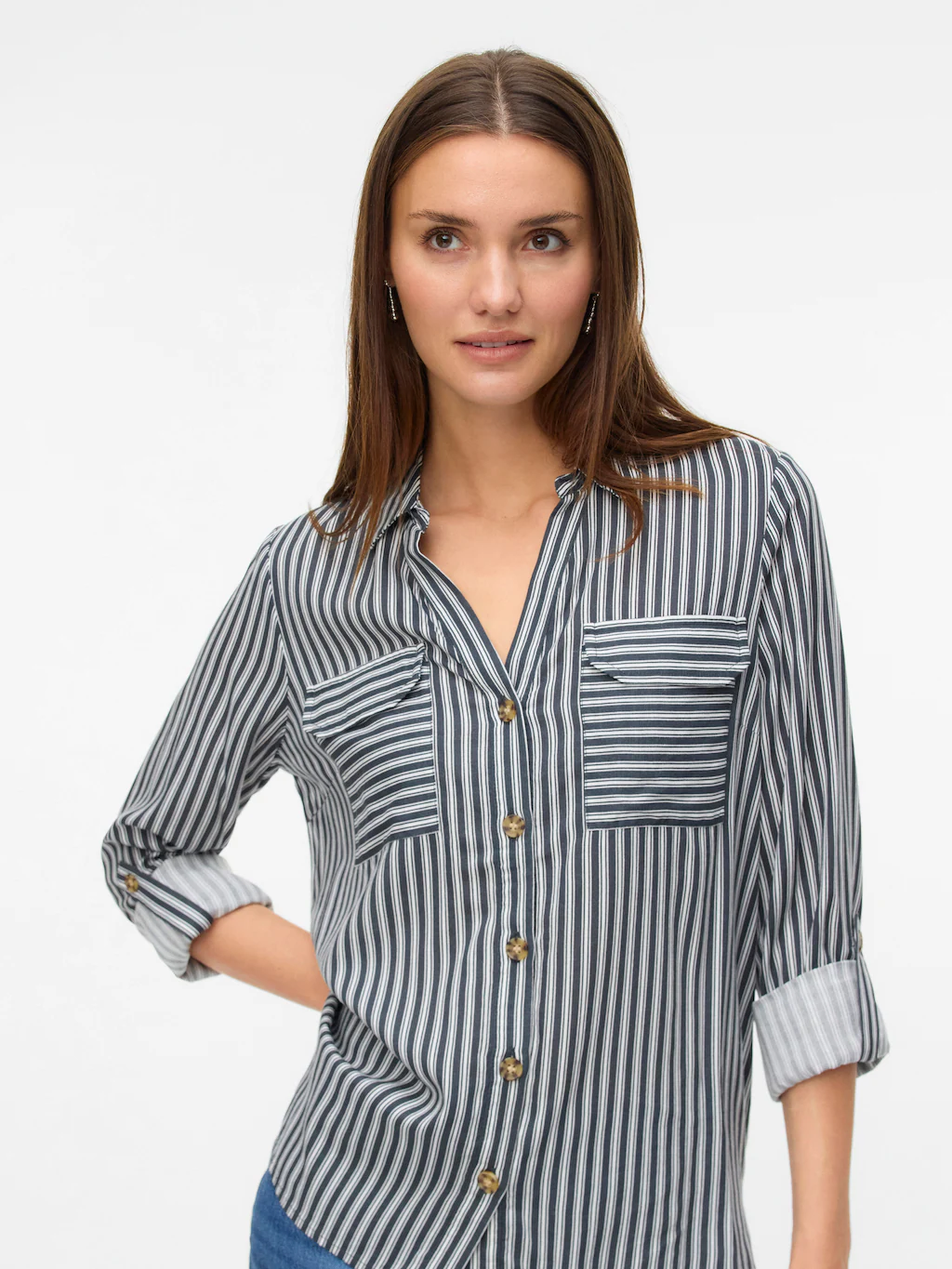 Vero Moda Hemdbluse "VMBUMPY L/S SHIRT NEW WVN GA NOOS" günstig online kaufen