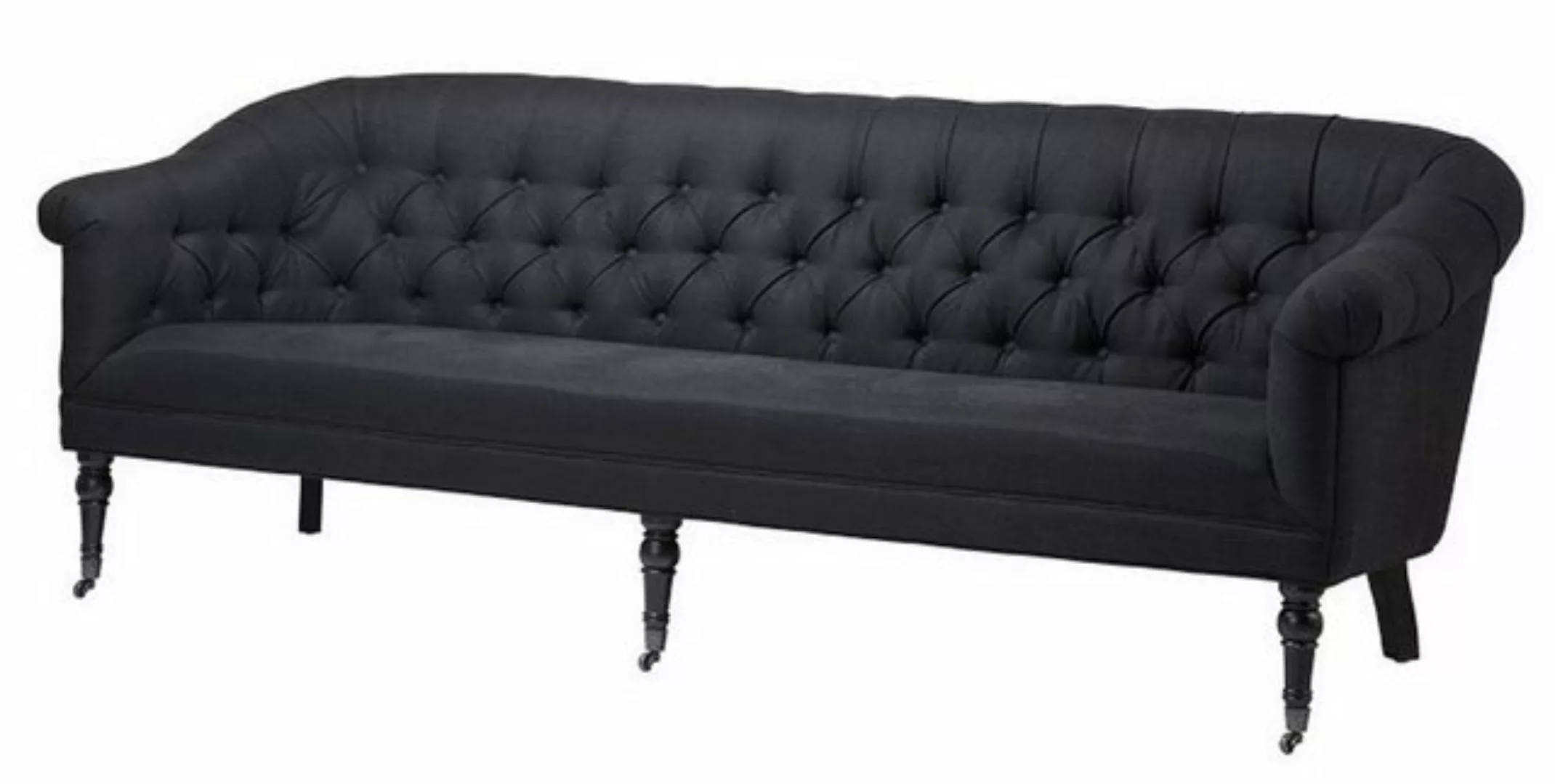 Casa Padrino Sofa Luxus Barock Sofa Paris Schwarz aus der Luxus Kollektion günstig online kaufen