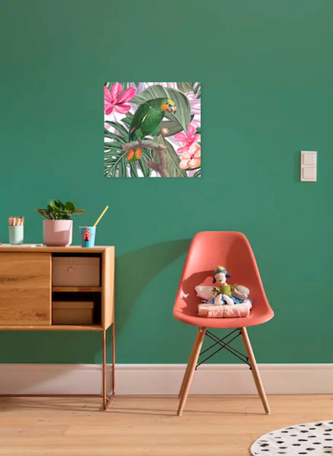 Komar Leinwandbild "Hibiscus Flirt", (1 St.), 40x40 cm (Breite x Höhe), Kei günstig online kaufen