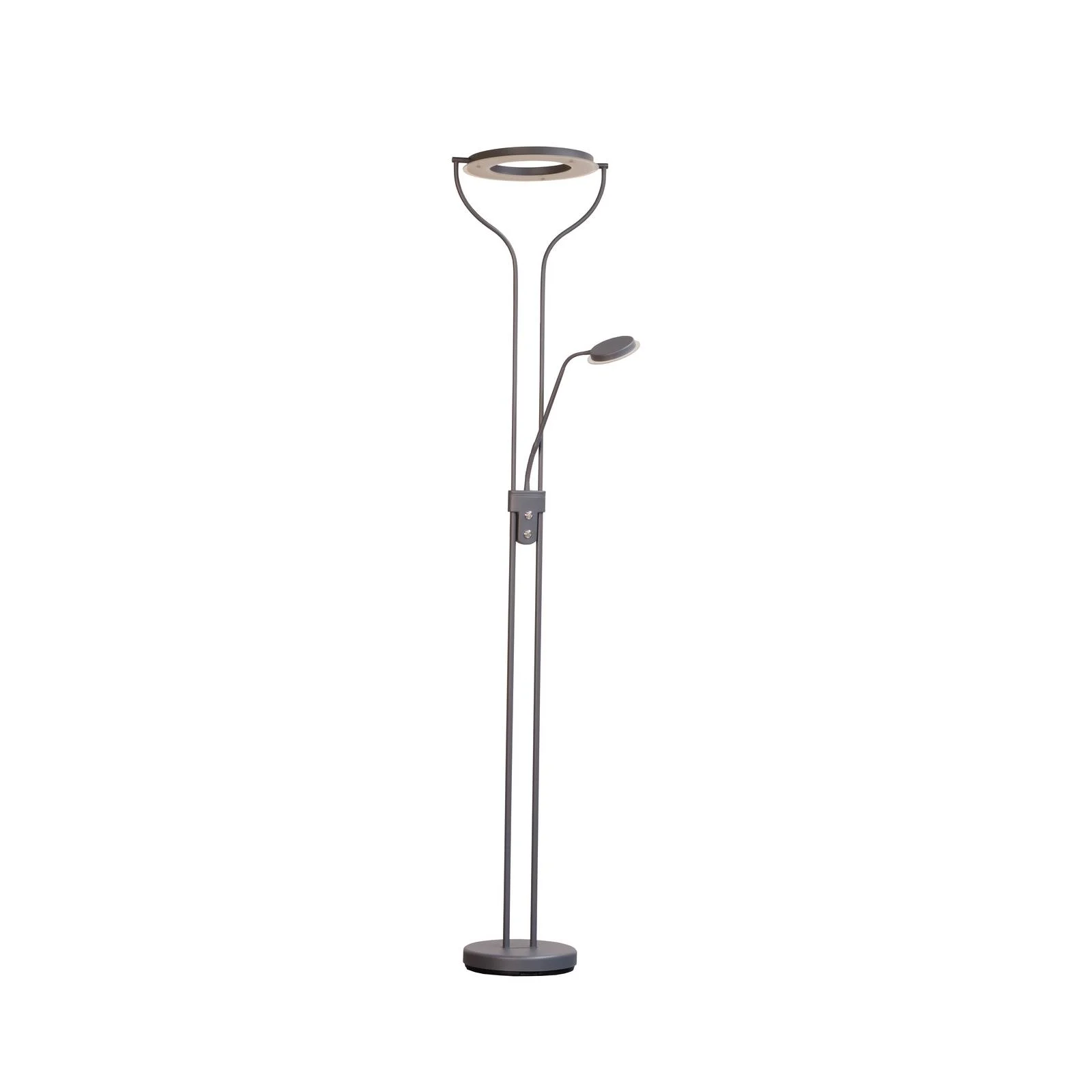 LED-Stehlampe Davos, sandgrau, Höhe 180 cm, 2-flg., CCT günstig online kaufen