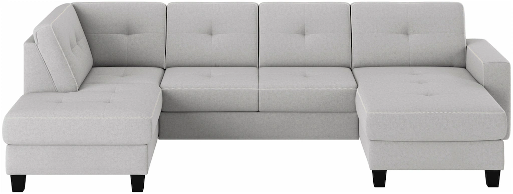 Places of Style Wohnlandschaft "Varese", Kreuznaht in beige günstig online kaufen