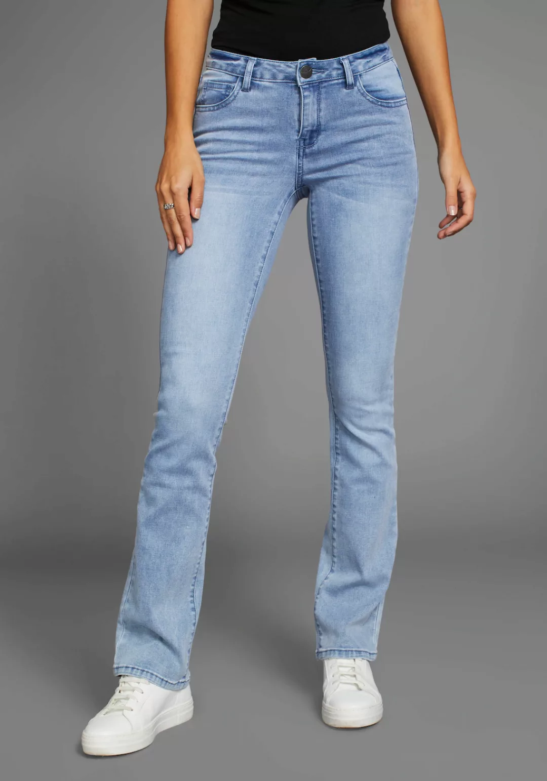 Arizona Bootcut-Jeans "Ultra-Stretch", Mid-Waist günstig online kaufen