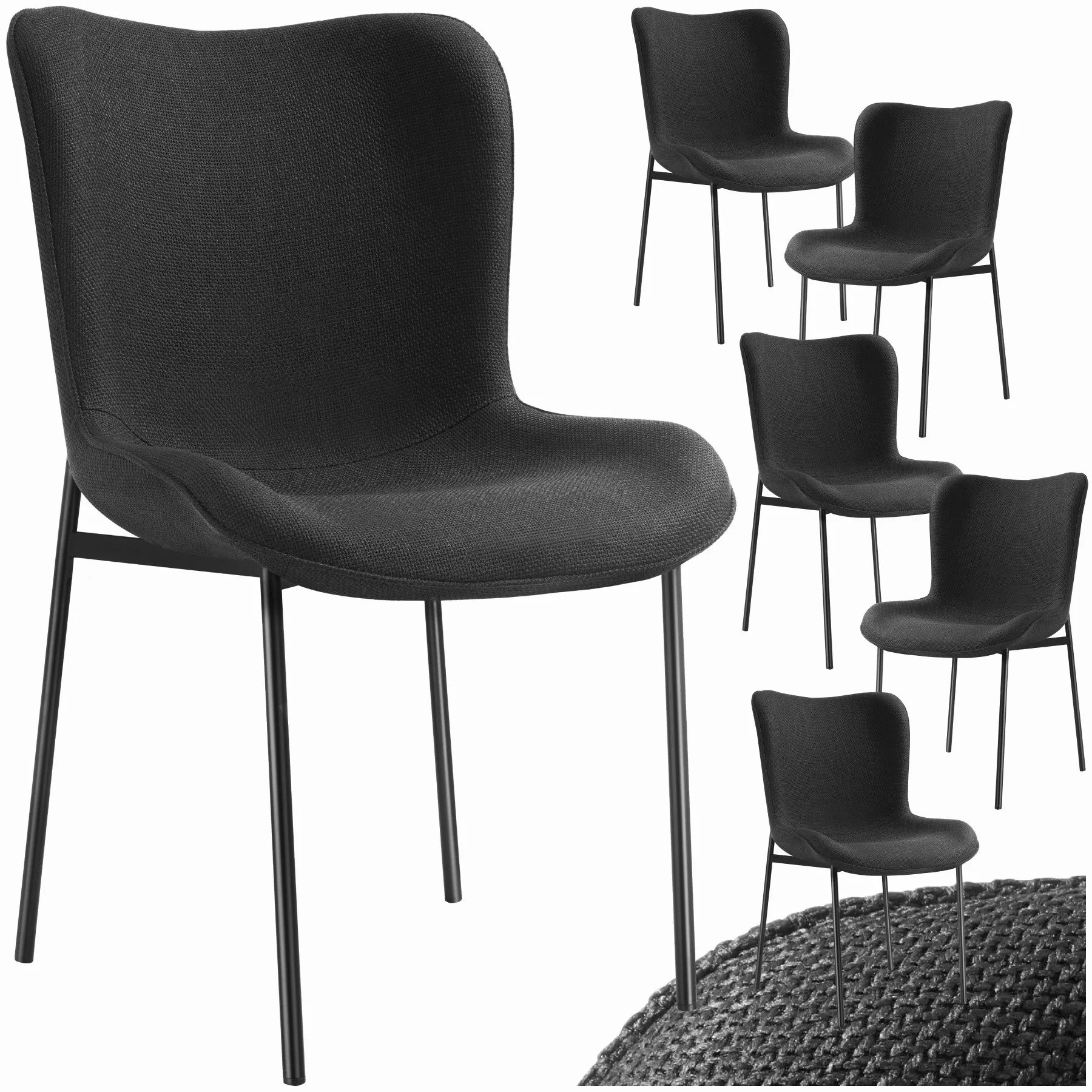 tectake Esszimmerstuhl Polsterstuhl (Set., 6 St), günstig online kaufen