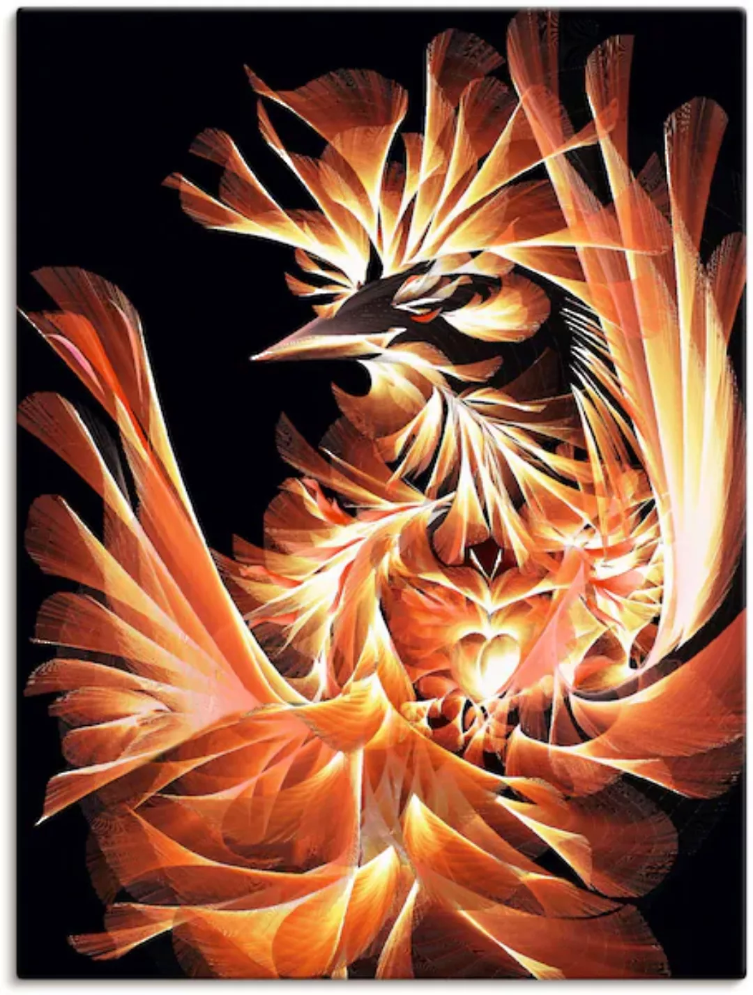 Artland Leinwandbild "Geburt des Feuervogels", Animal Fantasy, (1 St.) günstig online kaufen