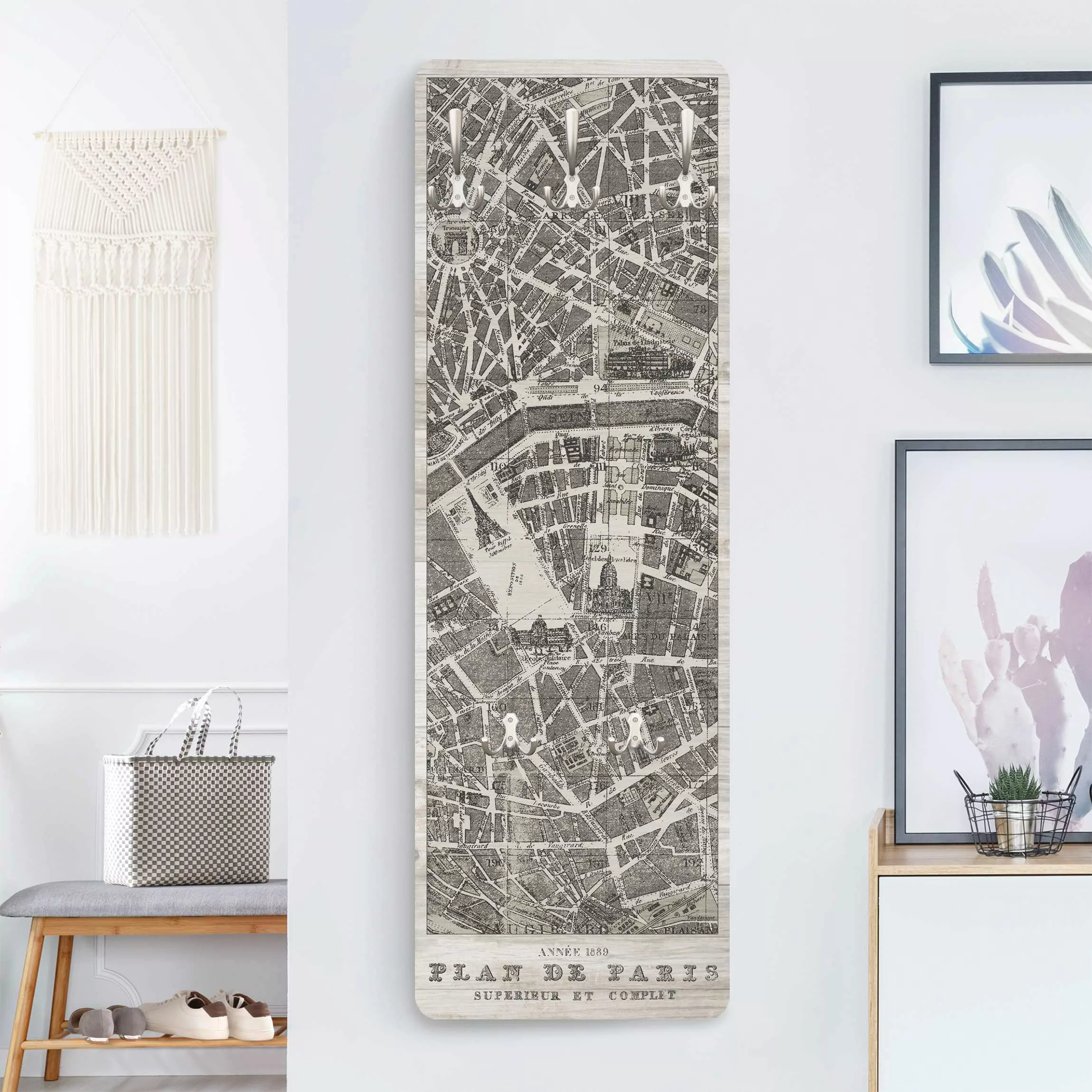 Wandgarderobe Plan von Paris günstig online kaufen