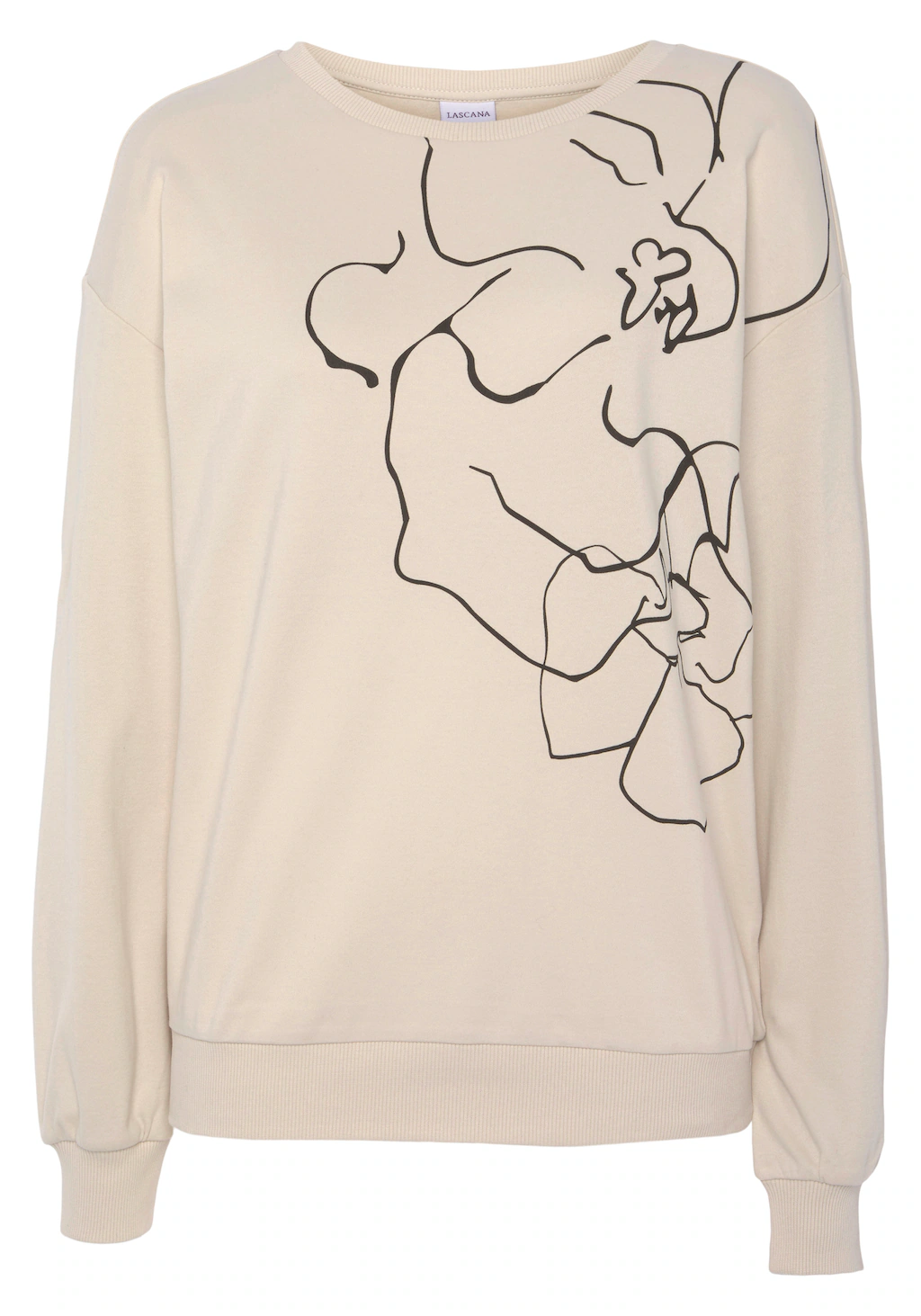 LASCANA Sweatshirt, mit Druck, Loungewear günstig online kaufen