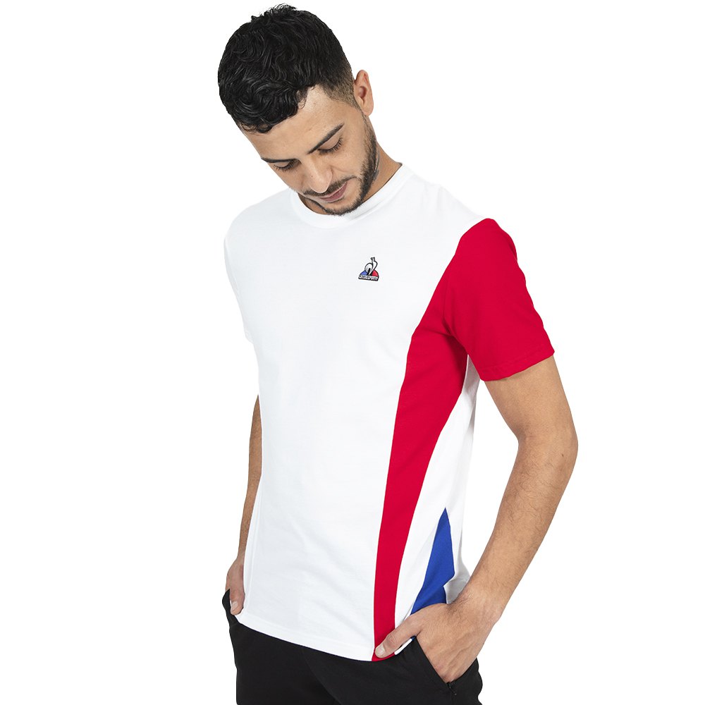 Le Coq Sportif Tri N°1 Kurzärmeliges T-shirt XS New Optical White / Blue El günstig online kaufen